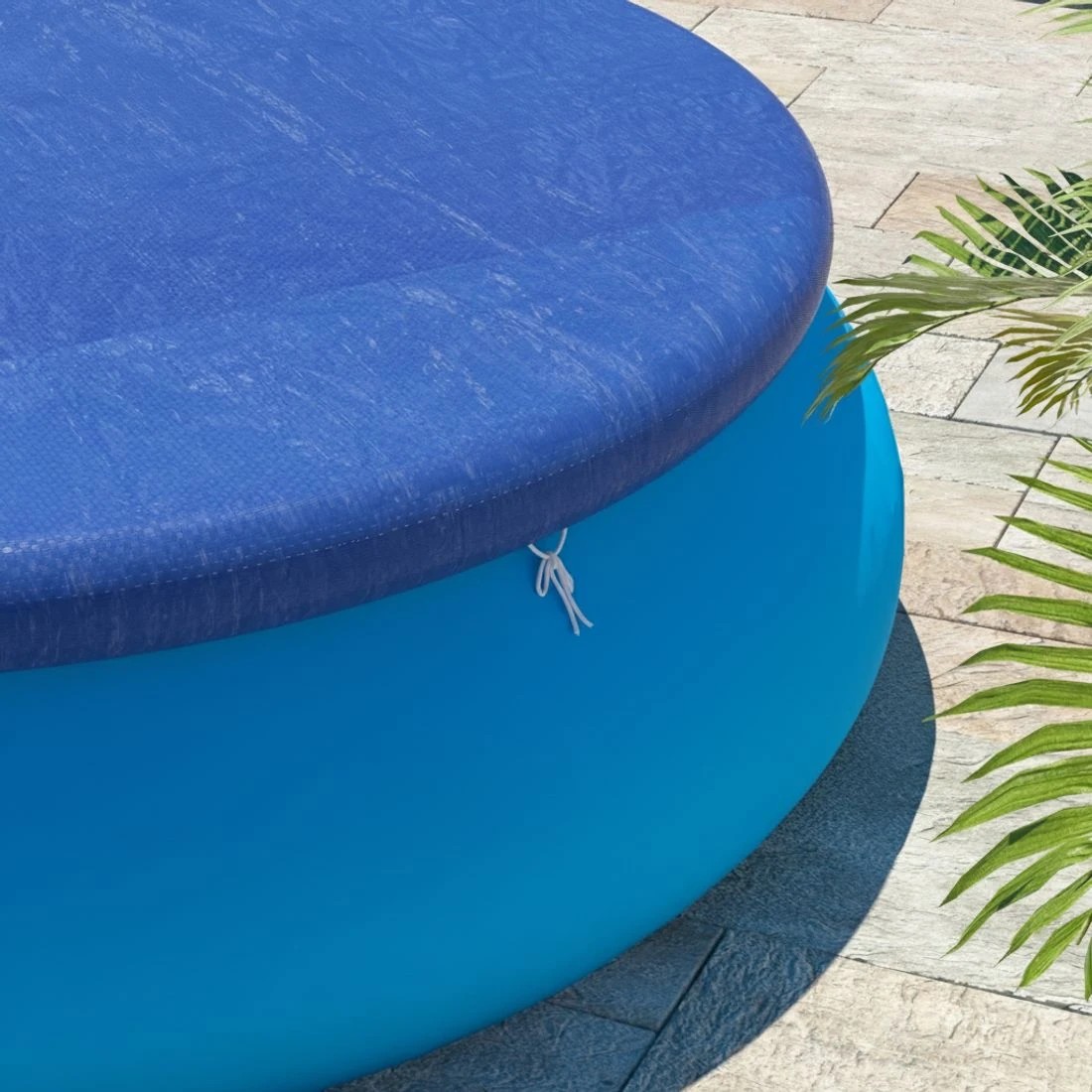 5 Aquabuddy Pool Cover Fit 2.44m Round Above-ground Ring Swimming Pool Blanket - Blue - Blue, 5 of 6