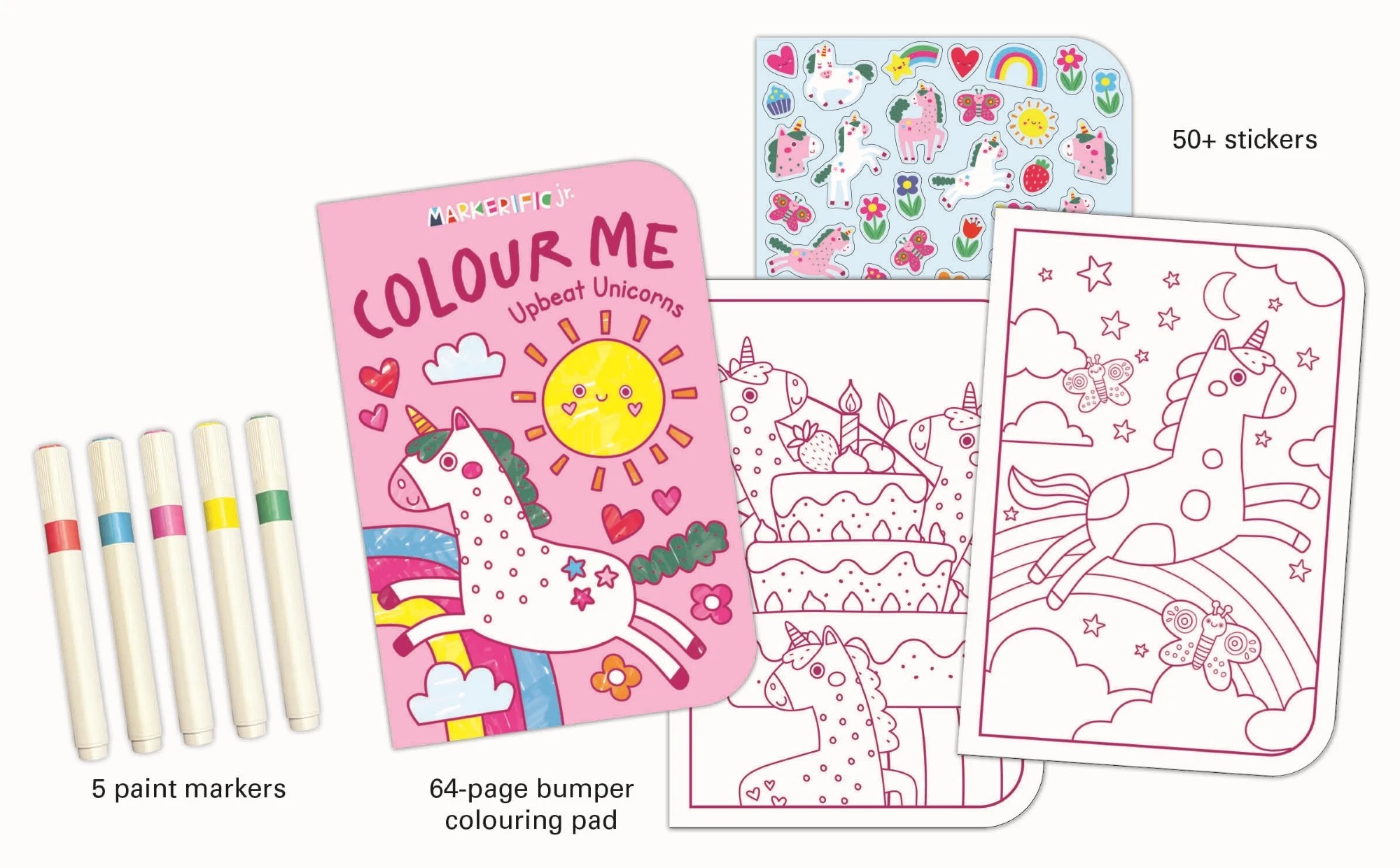 2 Markerific Jr. Upbeat Unicorns Colour Me Carry Case - Book, 2 of 2