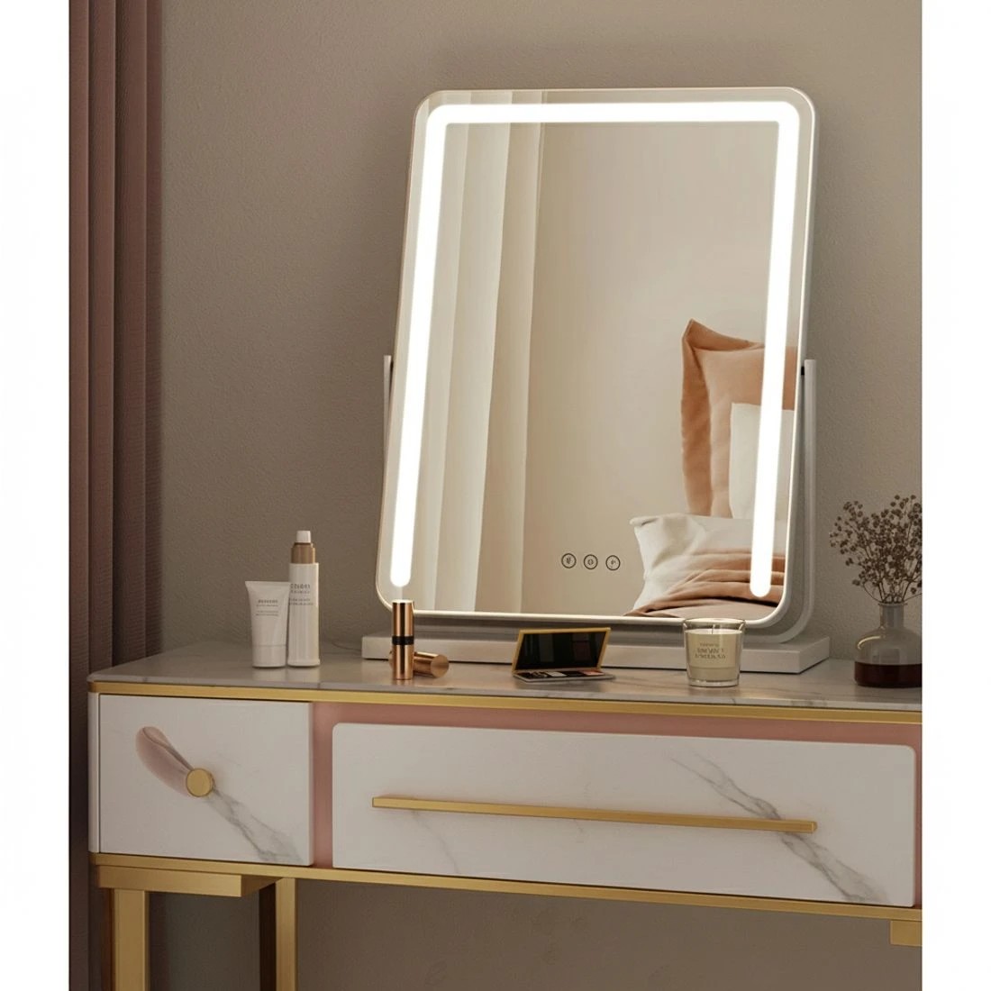 4 Embellir Makeup Mirror with Lights Hollywood Vanity LED Mirrors  40X50CM - Multi, 4 of 6