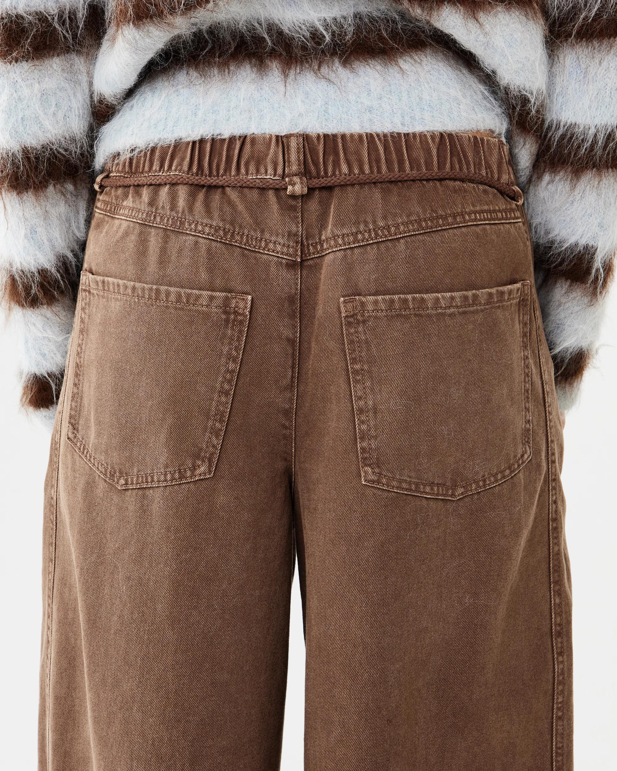 9 Washed Balloon Leg Pants Wsh Brown, 9 of 10