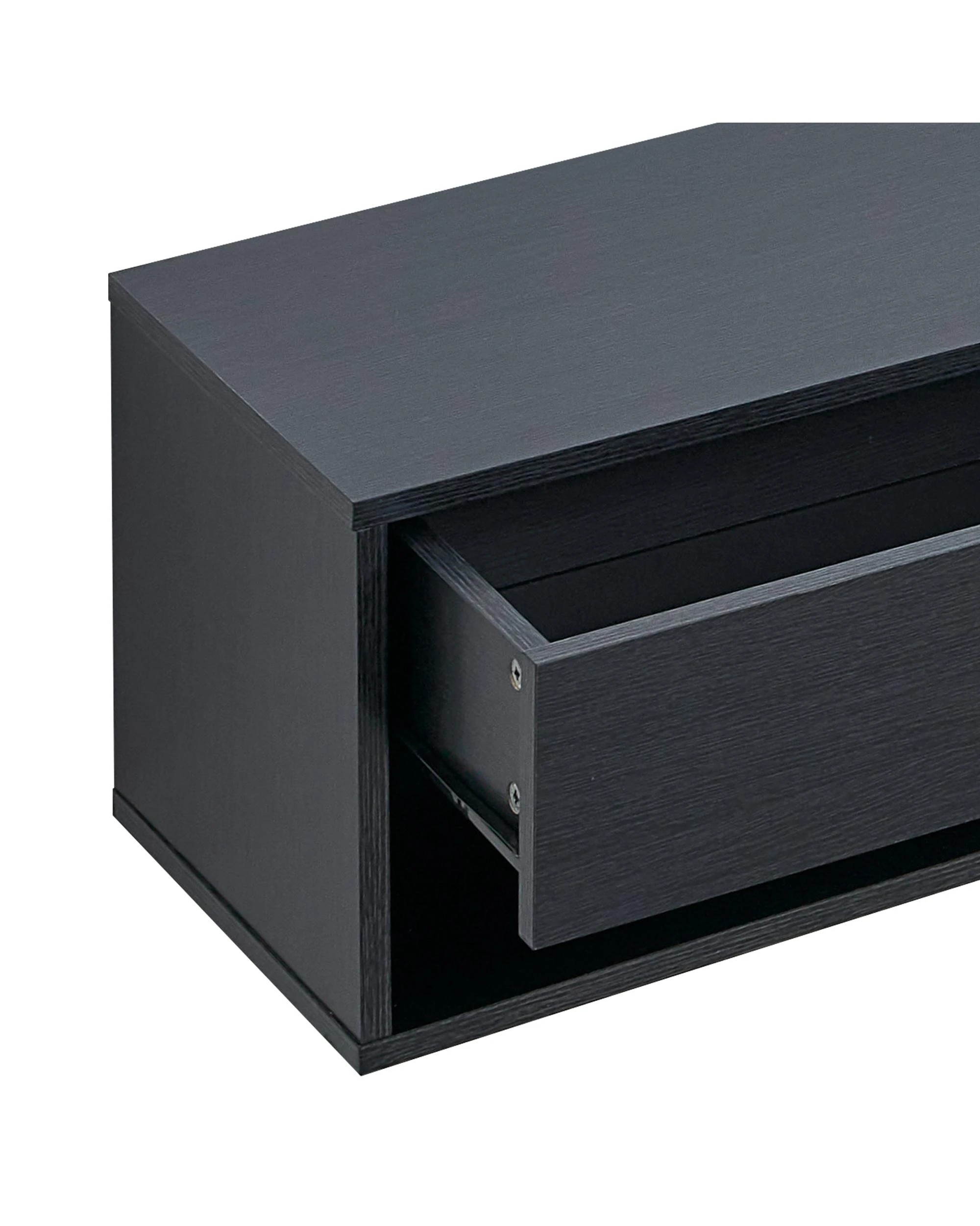3 Kodu Wall Mount Entertainment TV Unit Floating 3 Drawers 180cm - Black, 3 of 6