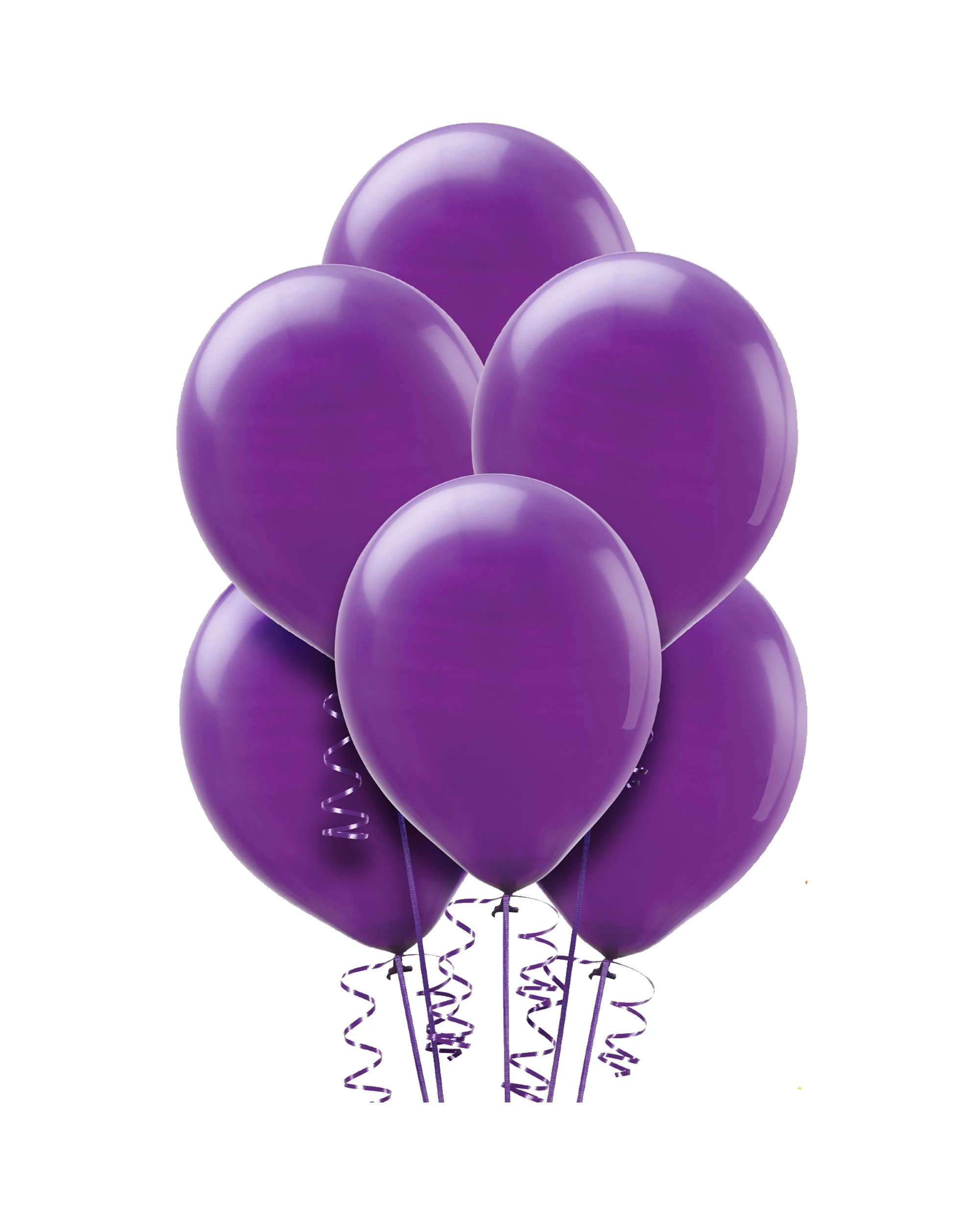 1 Unique Purple Balloons 30cm Round Pack of 100 - Purple, 1 of 1