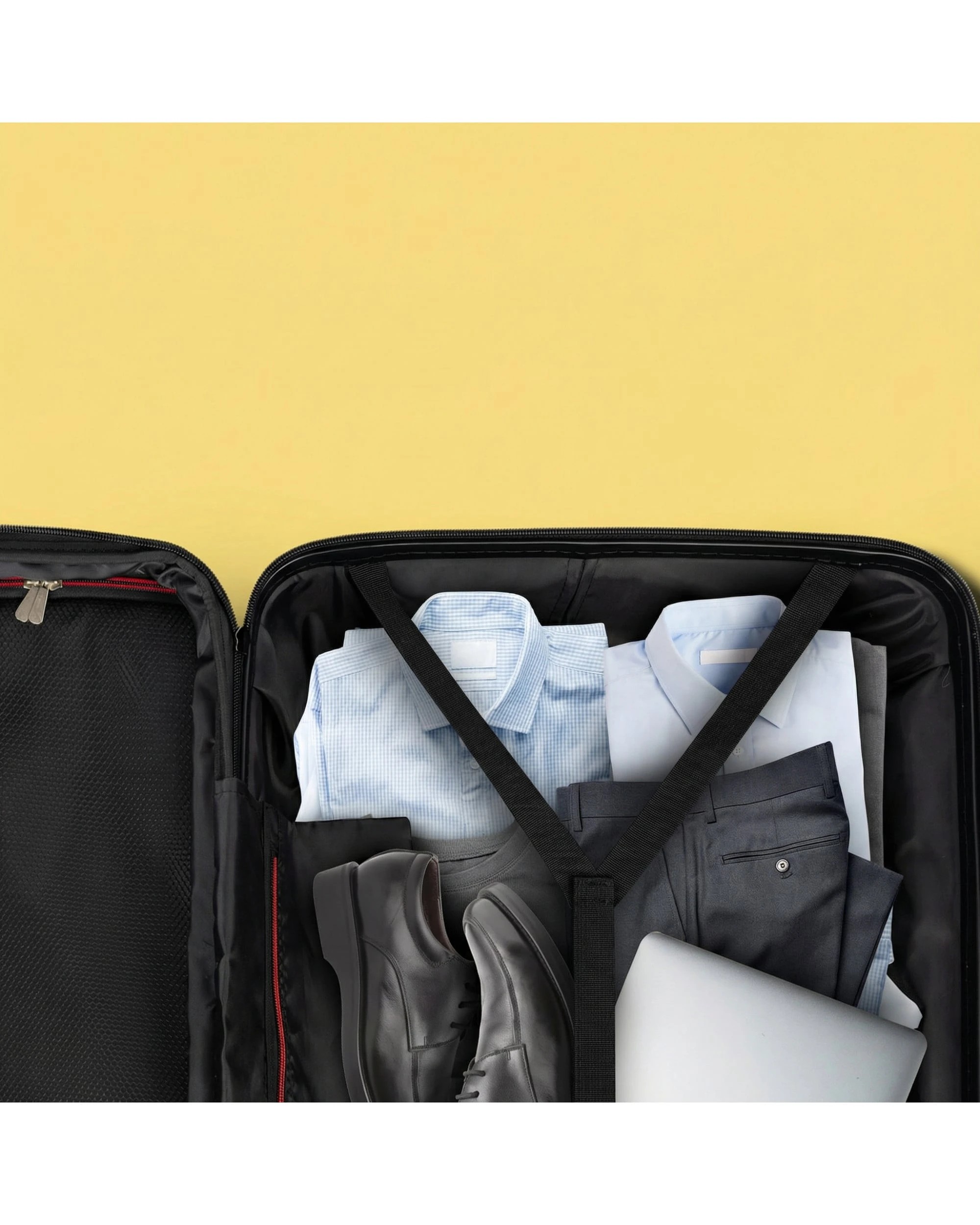 2 Olympus Astra 24in Lightweight Hard Shell Suitcase in Obsidian Black - Black, 2 of 7