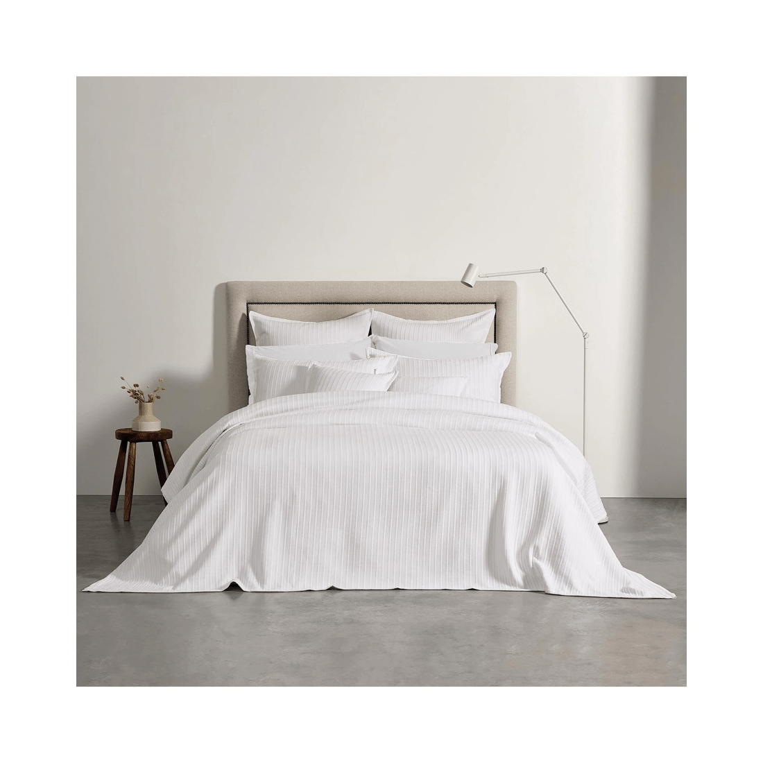 1 Bianca Bedding Evora Cotton Jacquard Coverlet Set - Made in Portugal
 - King Bed
 - white, 1 of 4