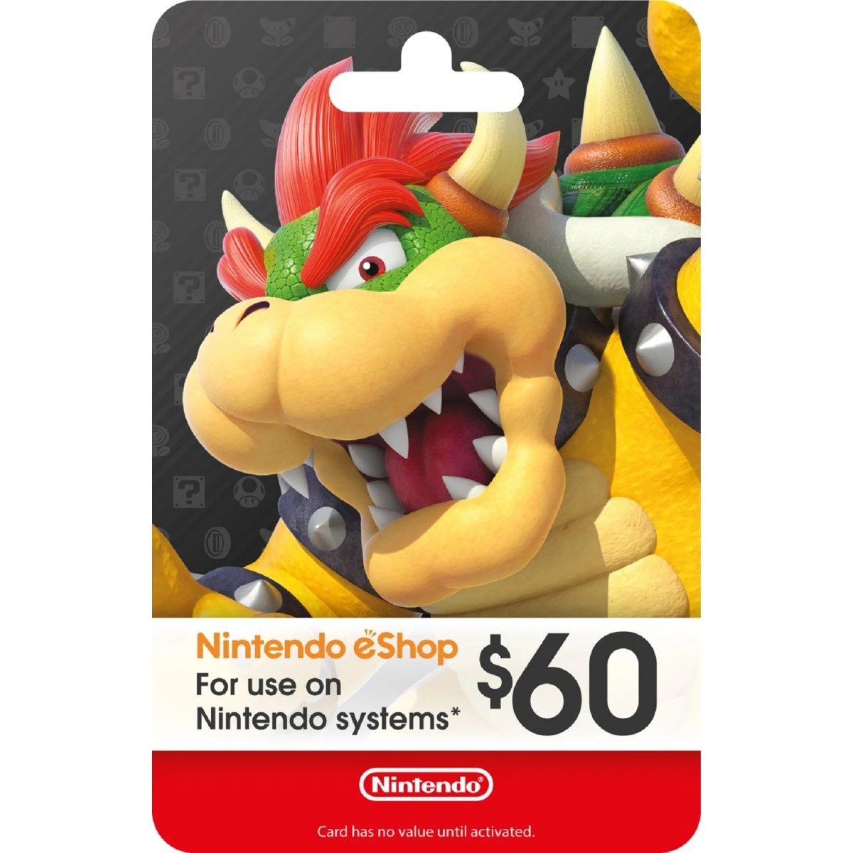 1 Nintendo eShop $60 Gift Card