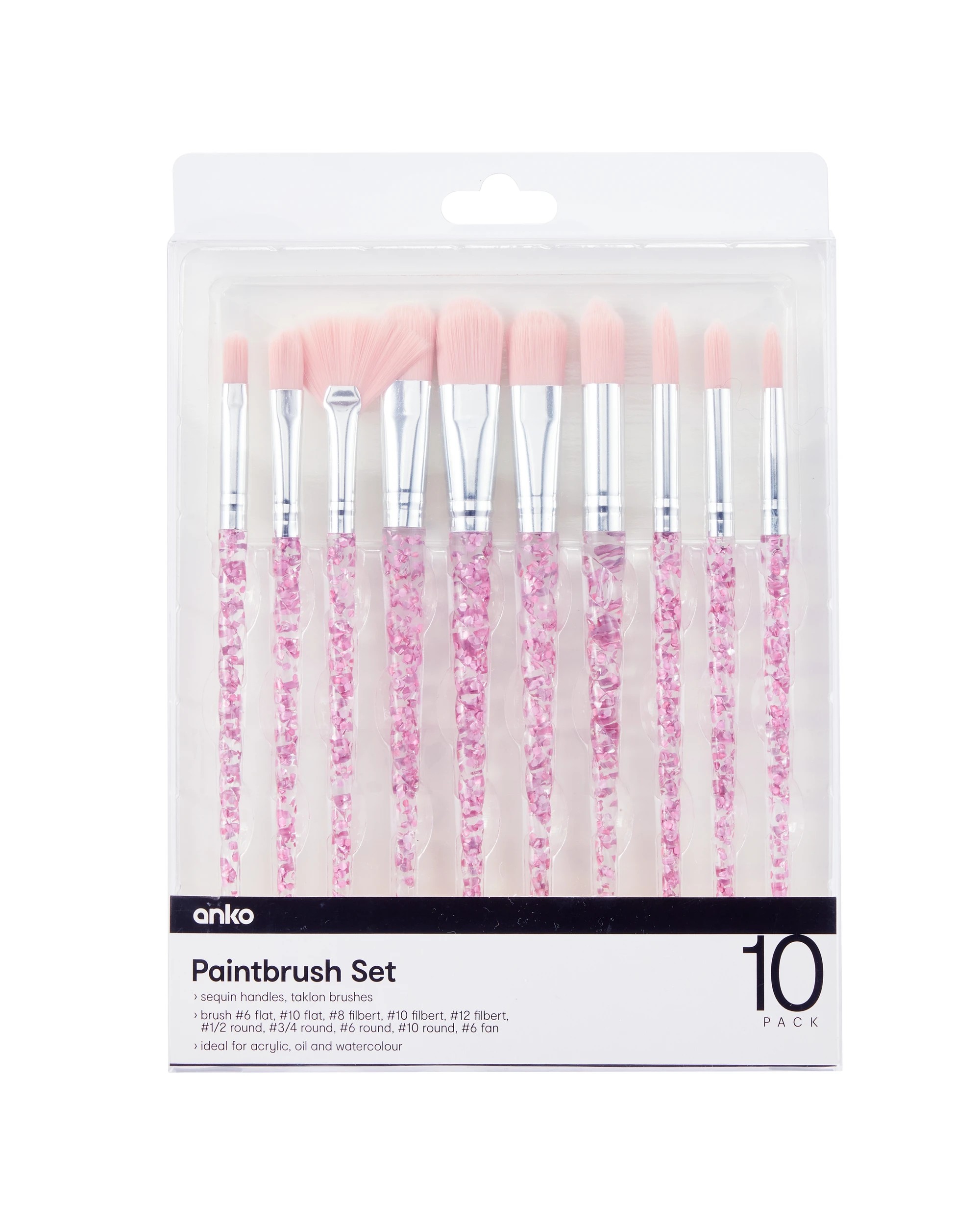 1 10 Pack Paintbrush Set, 1 of 3