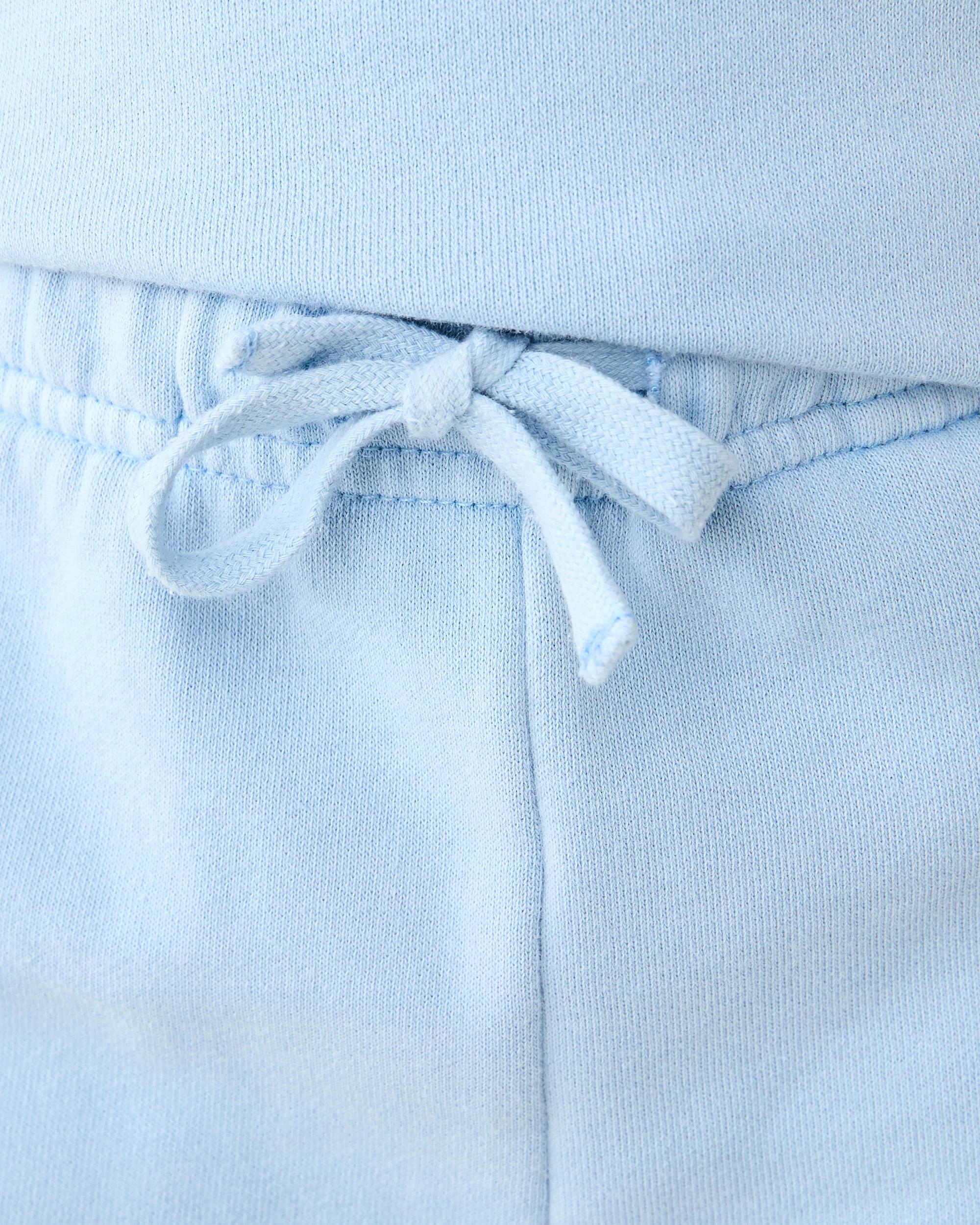 3 Acid Wash Knit Shorts Blue Mist, 3 of 7