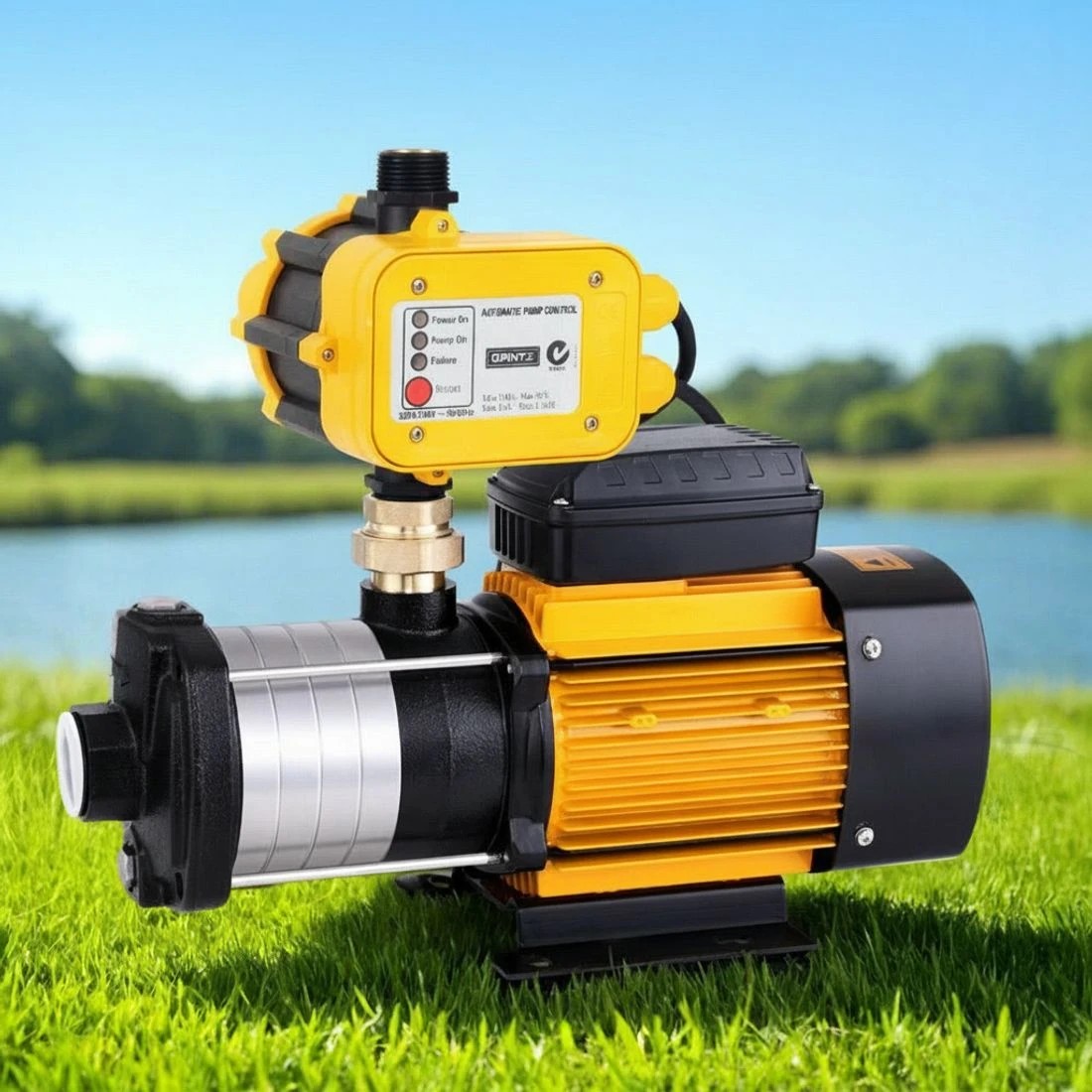 2 Giantz Garden Water Pump High Pressure 2000W Max 5 Stage Tank Irrigation Transfer Booster - Yellow, 2 of 2