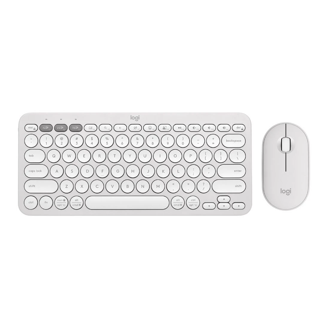 1 Logitech Pebble 2 Keyboard and Mouse Combo White, 1 of 7