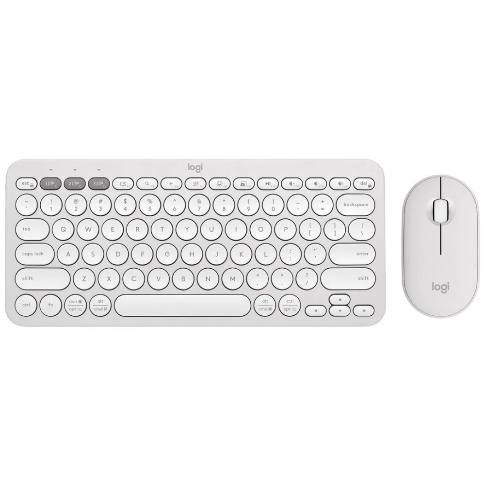 1 Logitech Pebble 2 Keyboard and Mouse Combo White, 1 of 8