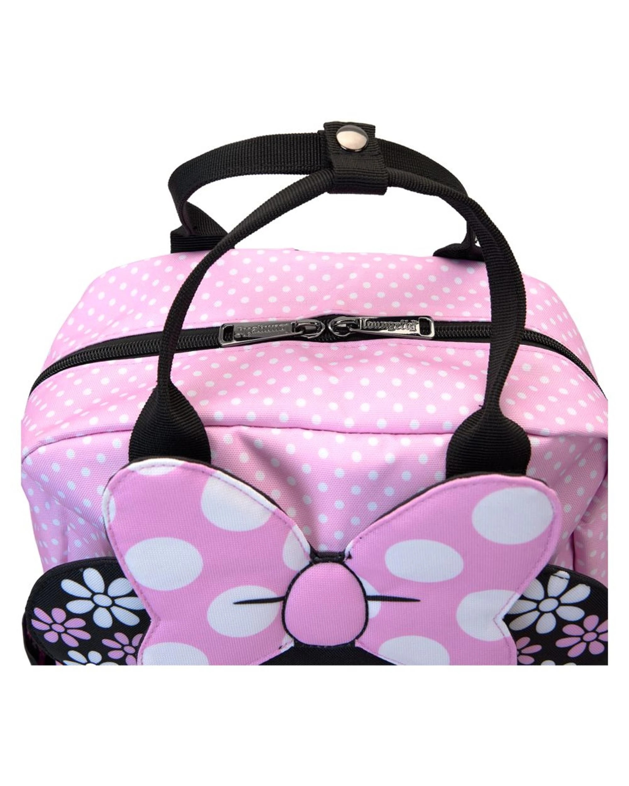 4 Loungefly Disney Minnie Floral Rock the Dots Full-Size Nylon Backpack - Multi, 4 of 6