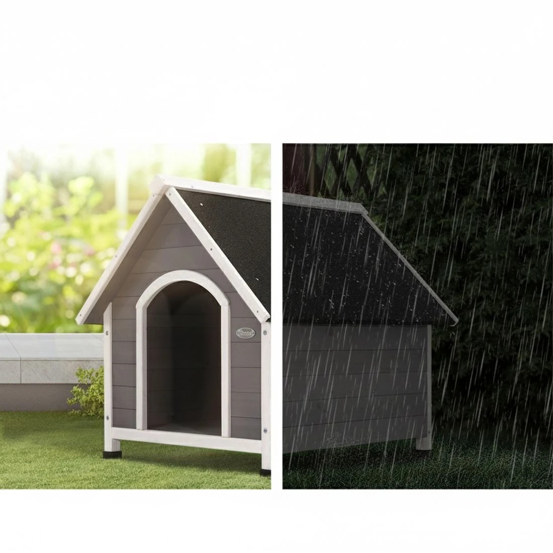4 i.Pet Dog Kennel Wooden Large Outdoor House Indoor Puppy Pet Cabin Weatherproof - Multi, 4 of 6