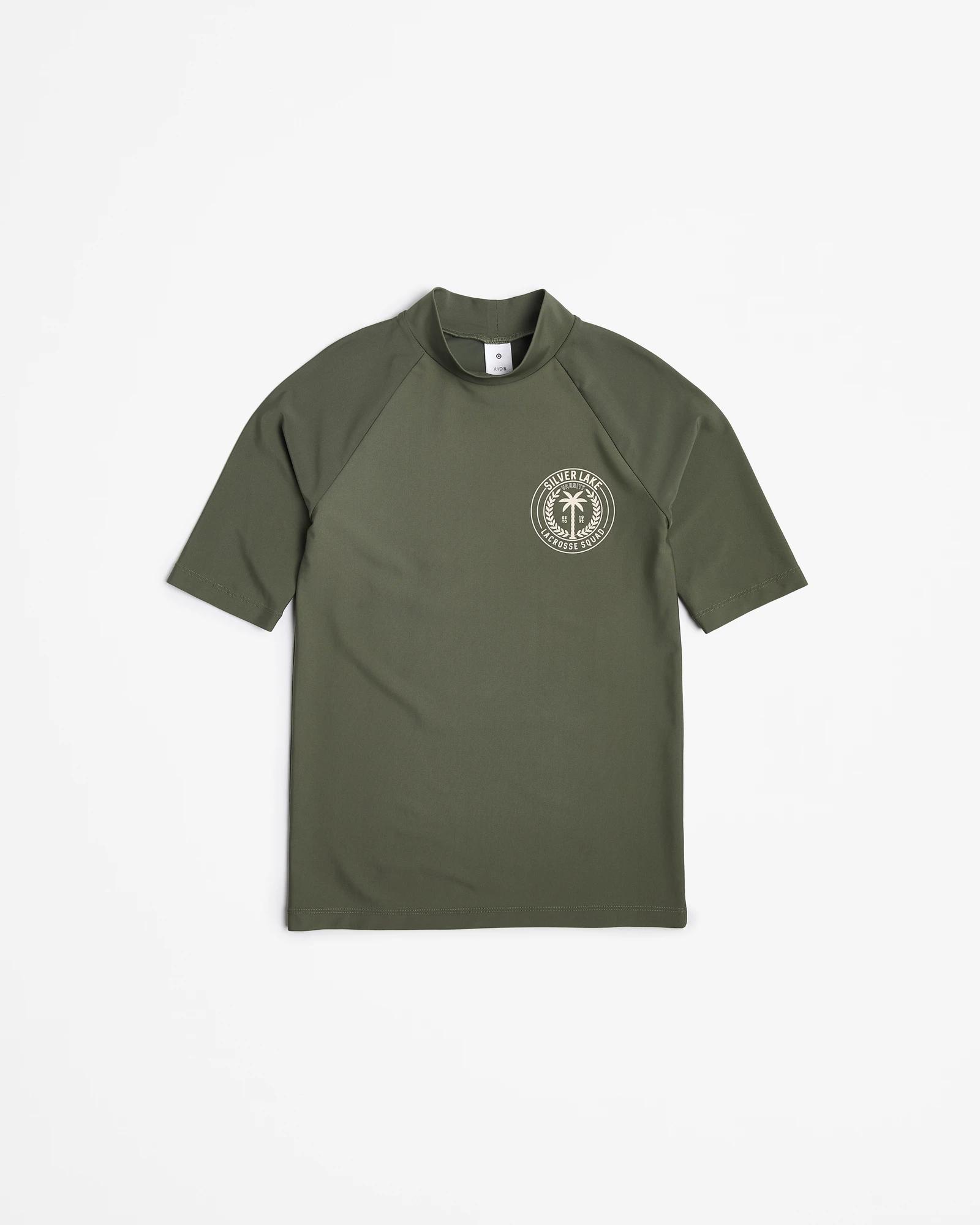 1 Target Short Sleeve Swim Rash Vest GREEN, 1 of 3