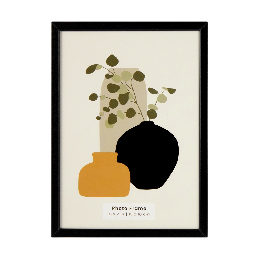 1 5in. x 7in. Metal Photo Frame - Black, 1 of 4