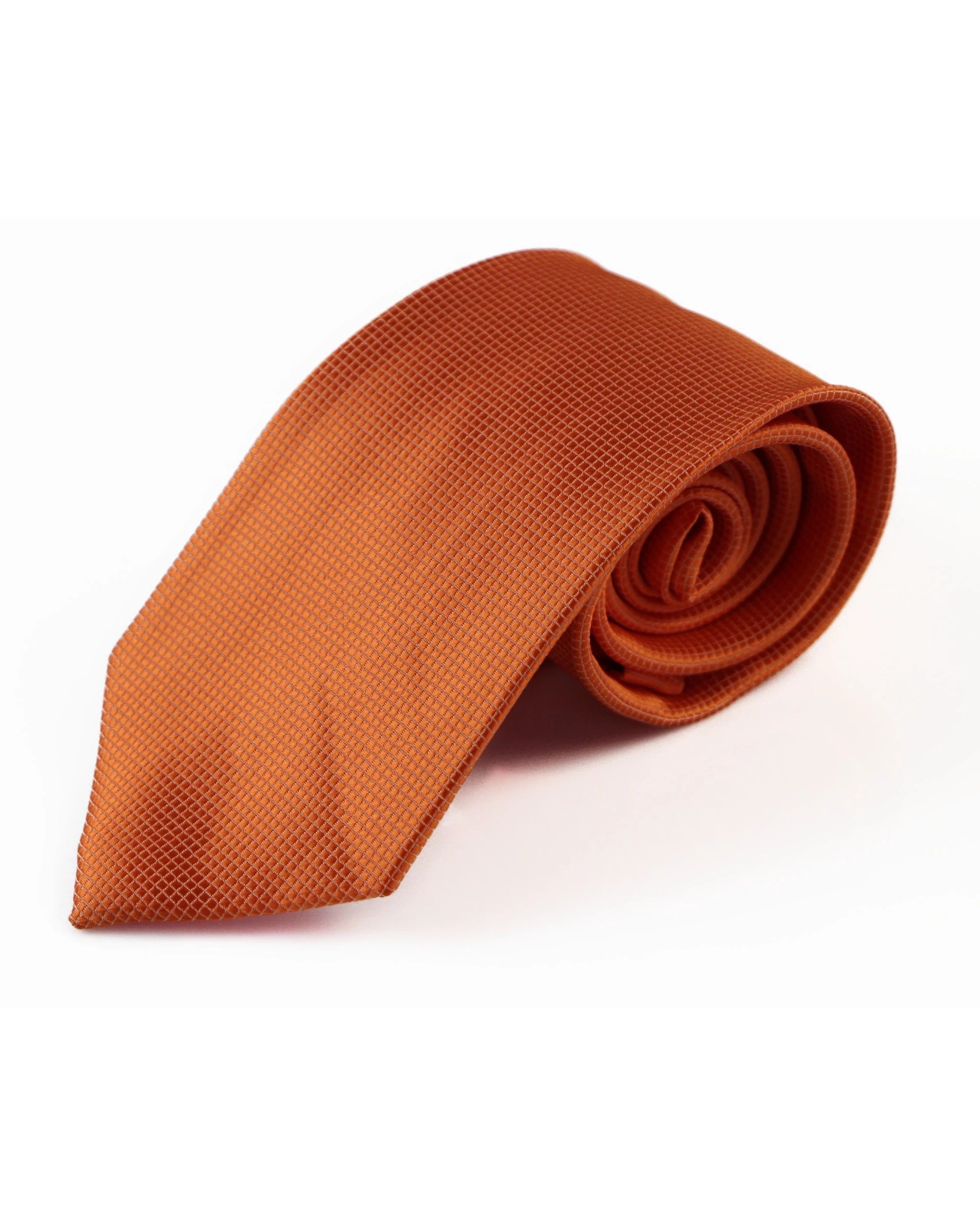 2 Zasel Mens Orange Elegant Patterned 8cm Neck Tie, 2 of 2