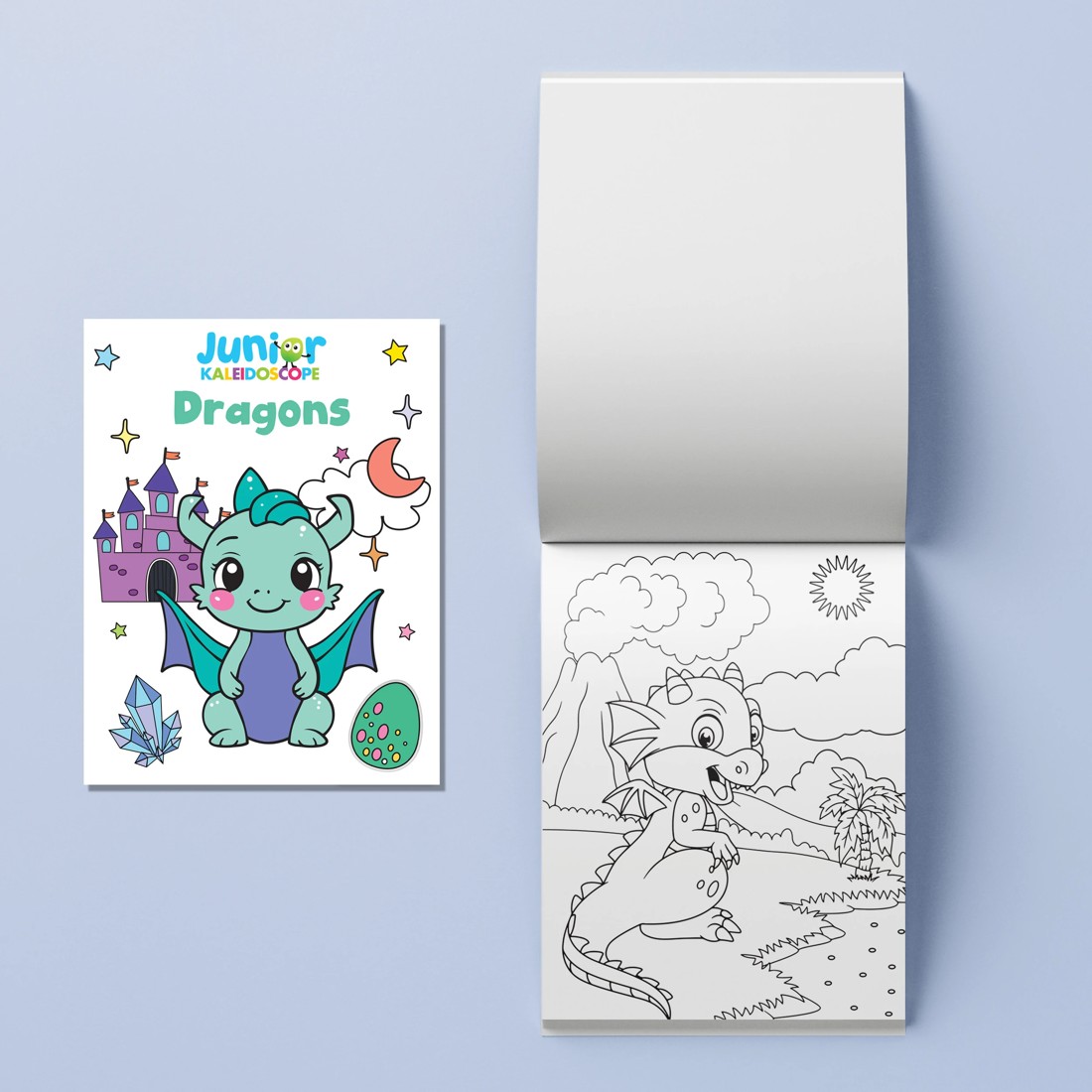 3 Junior Kaleidoscope: Dragons Colouring Kit - Book, 3 of 5