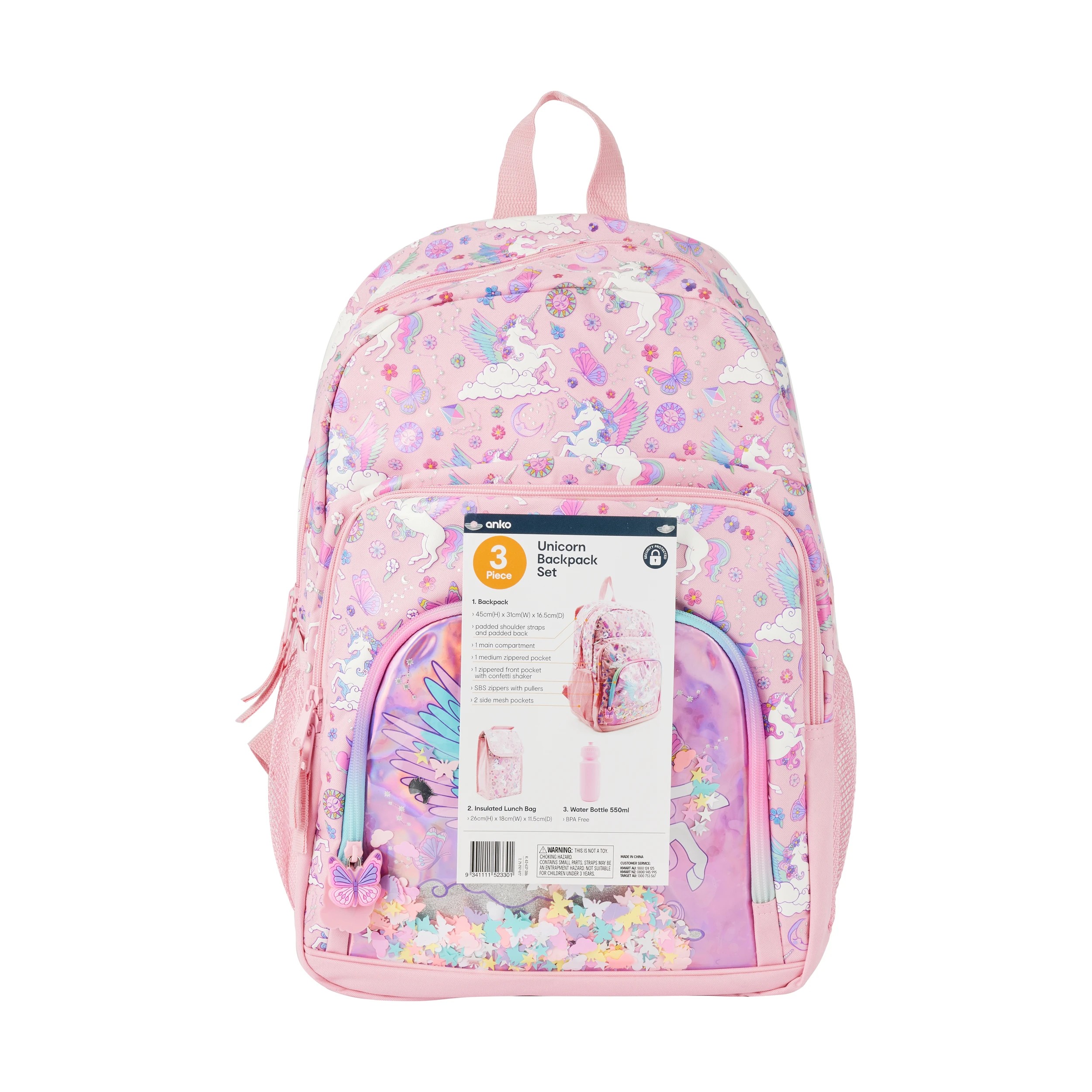 7 3 Piece Unicorn Backpack Set, 7 of 7