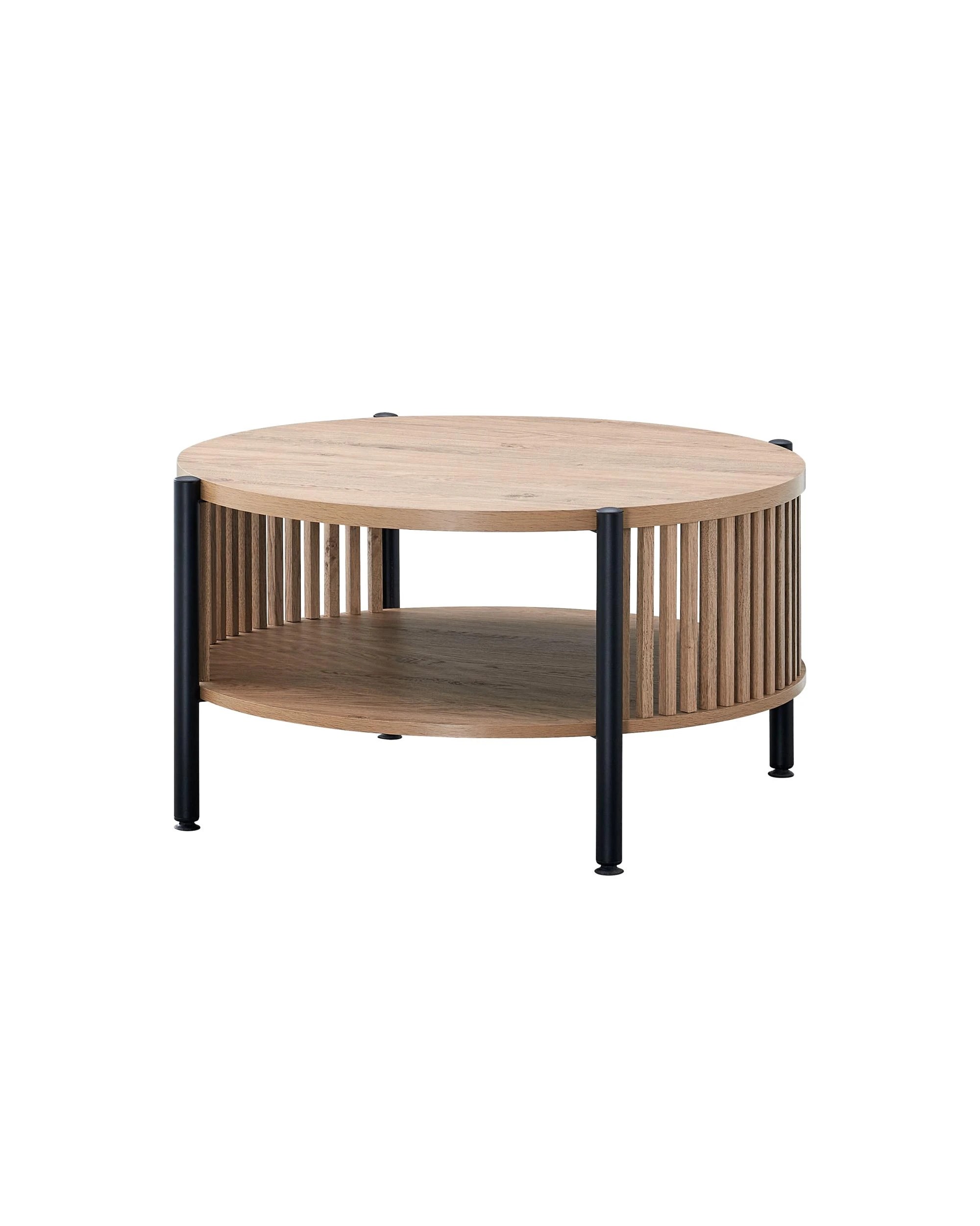 1 Kodu Coffee Table Round 80cm Oak - Natural, 1 of 4