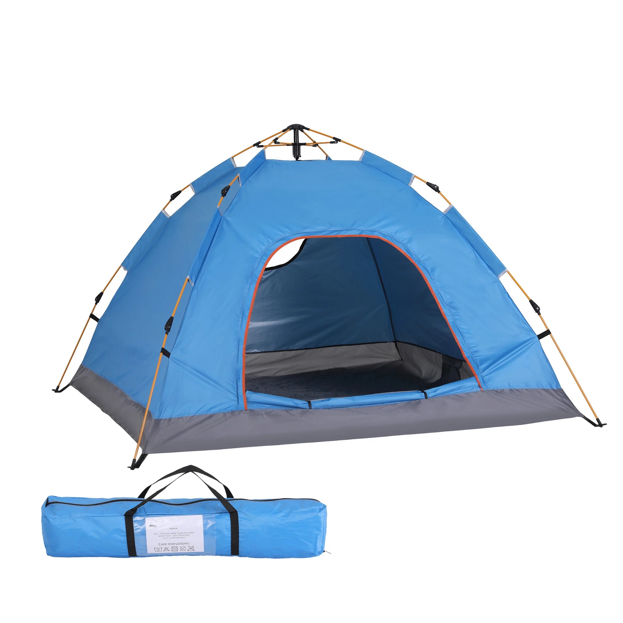 1 Weisshorn Camping Tent Instant Tent Pop up 2 Person Outdoor Hiking Tents Hiking - Blue, 1 of 7