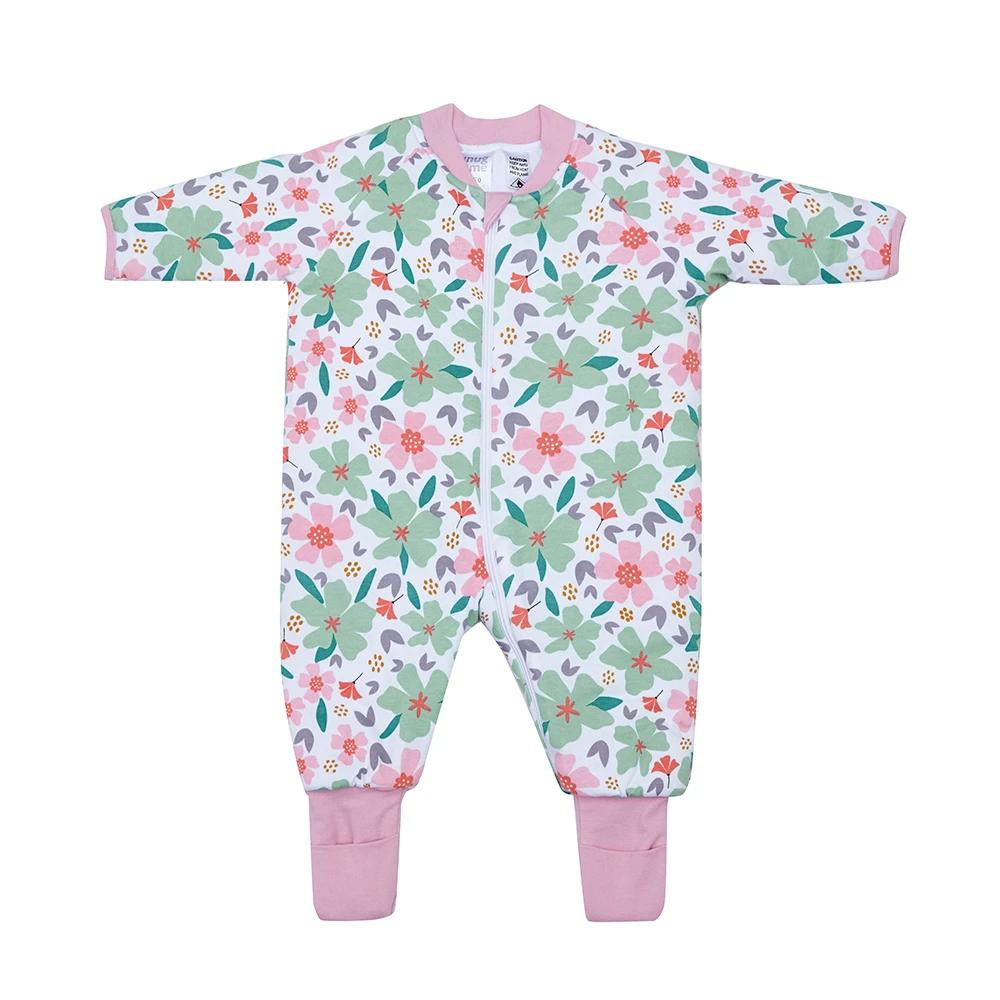 1 Snugtime Lined Footless Padded Blanket Sleeper FLoral size 2 FLORAL, 1 of 7
