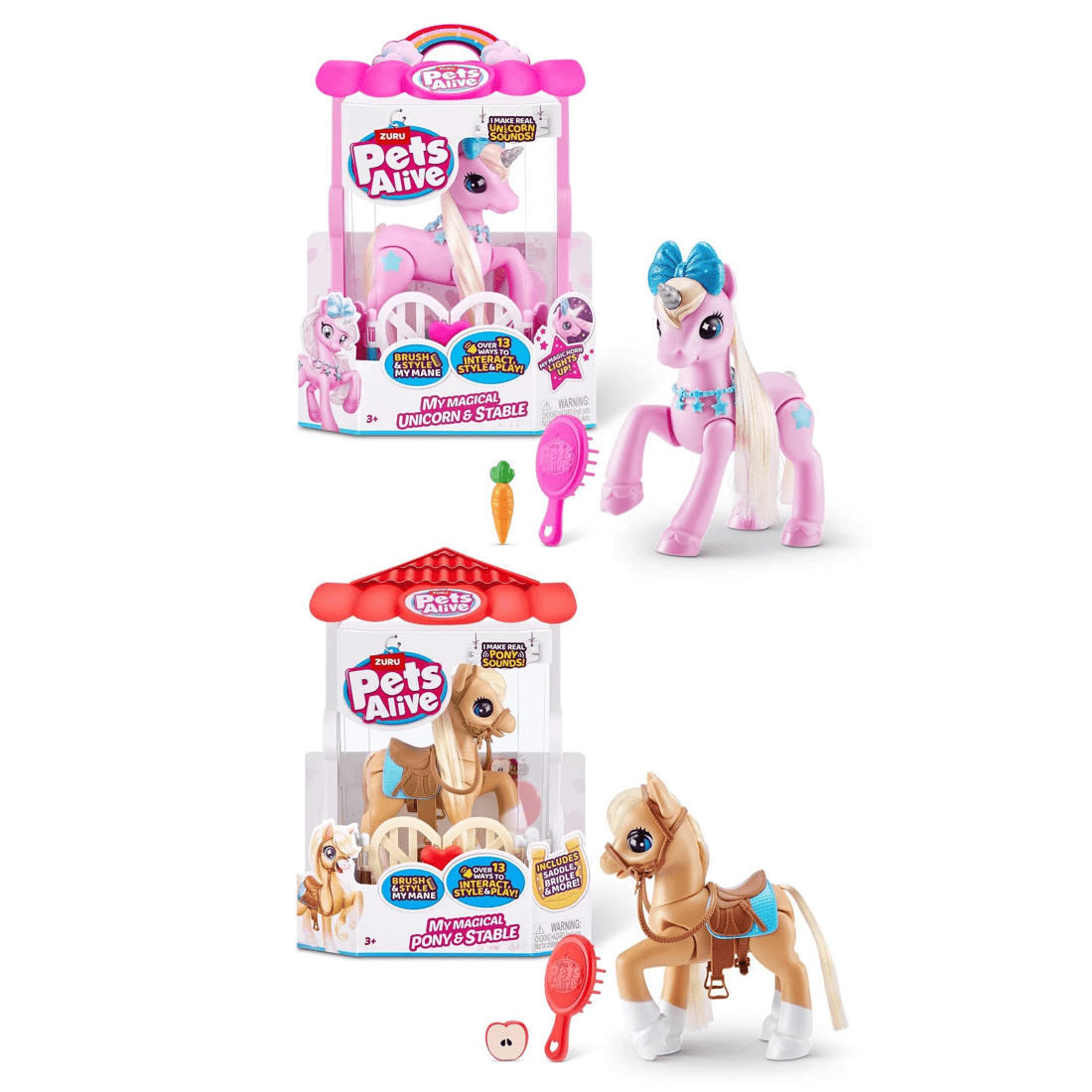 1 Zuru Pets Alive - My Magical Unicorn or Pony with Stable Interactive Robotic Toy Playset - Multi, 1 of 7