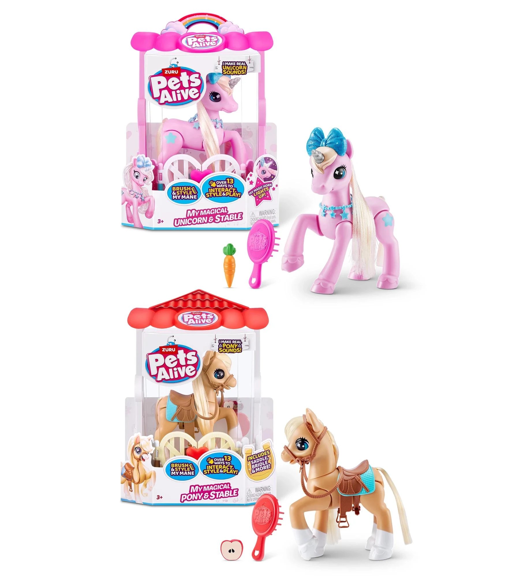 1 Zuru Pets Alive - My Magical Unicorn or Pony with Stable Interactive Robotic Toy Playset - Multi, 1 of 7