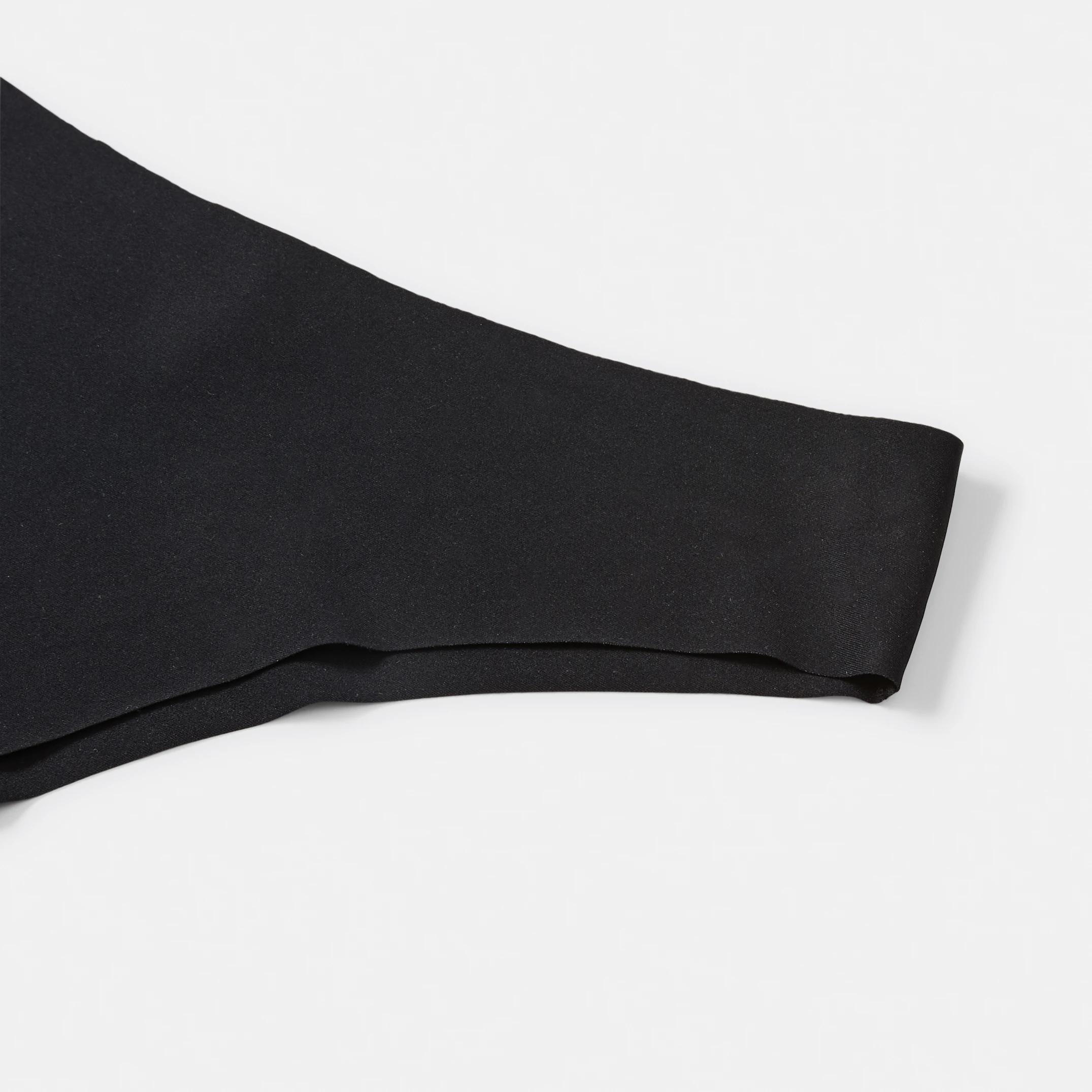 6 3 Pack No Show Cheeky Bikini Briefs Black, 6 of 6