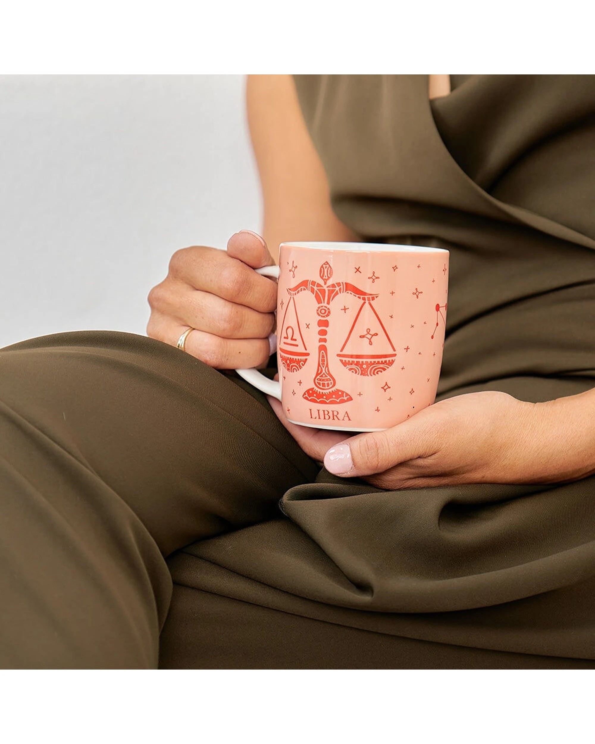 3 Annabel Trends Coffee Mug Zodiac Cup With Handle Porcelain 350ml Libra - Orange, 3 of 3
