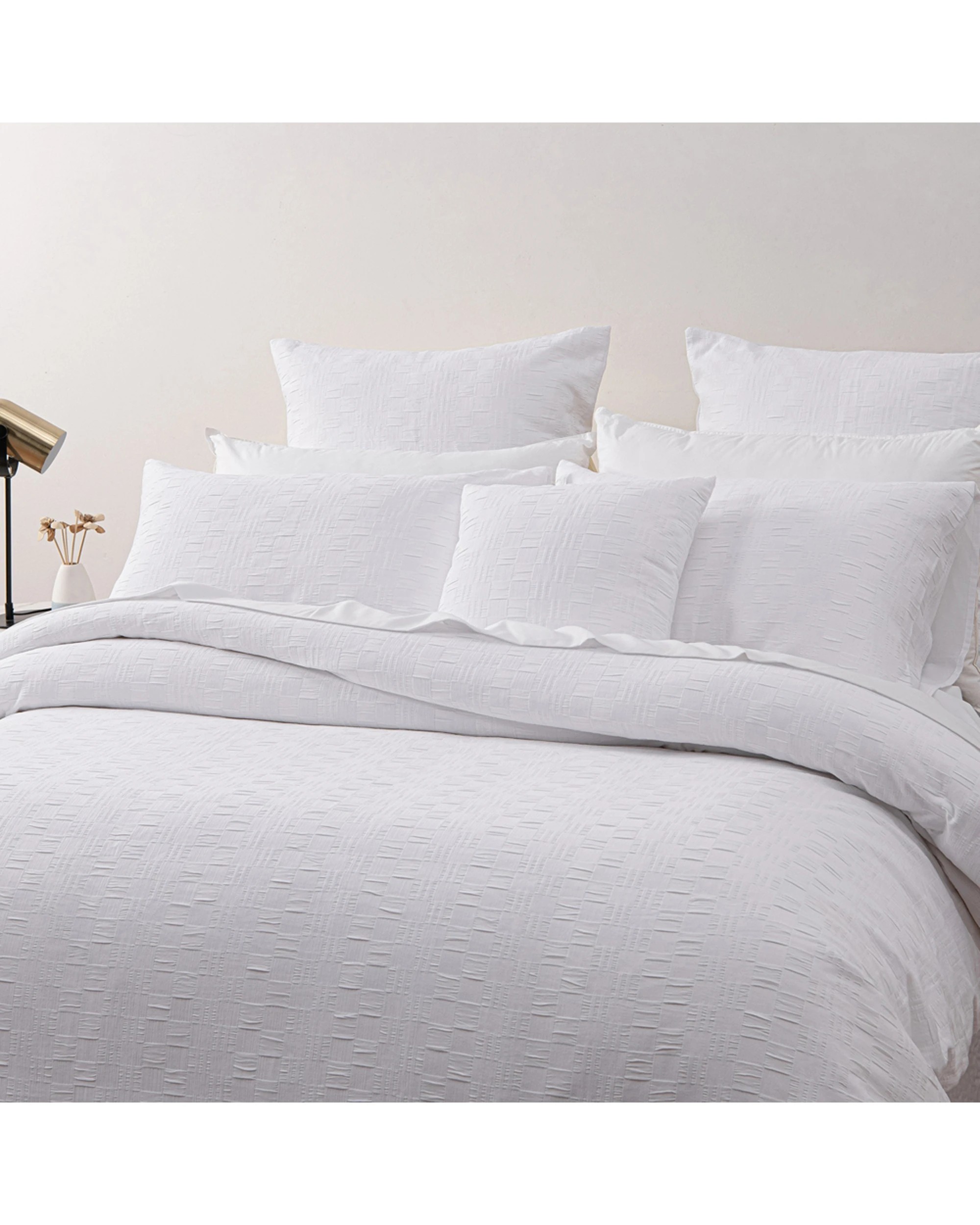 2 Bianca Cosmo King Polyester Quilt Cover Set - White, 2 of 4