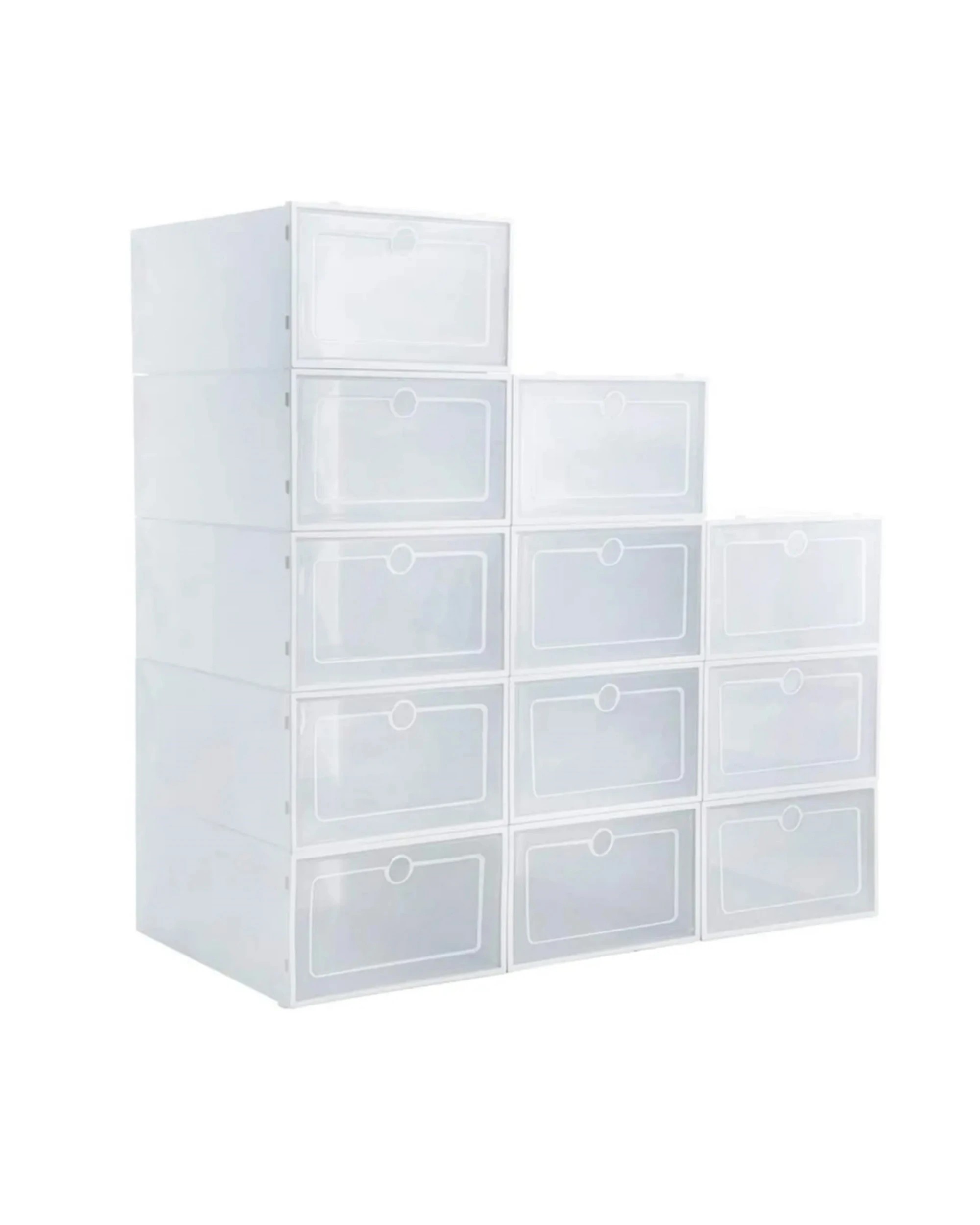 1 Advwin 15Pcs Shoe Storage Case Display Box Stackable Sneaker Rack Plastic, 1 of 8