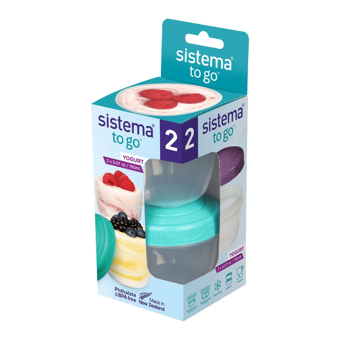 2 Sistema Yogurt To Go Pot 2 Pack, 2 of 2
