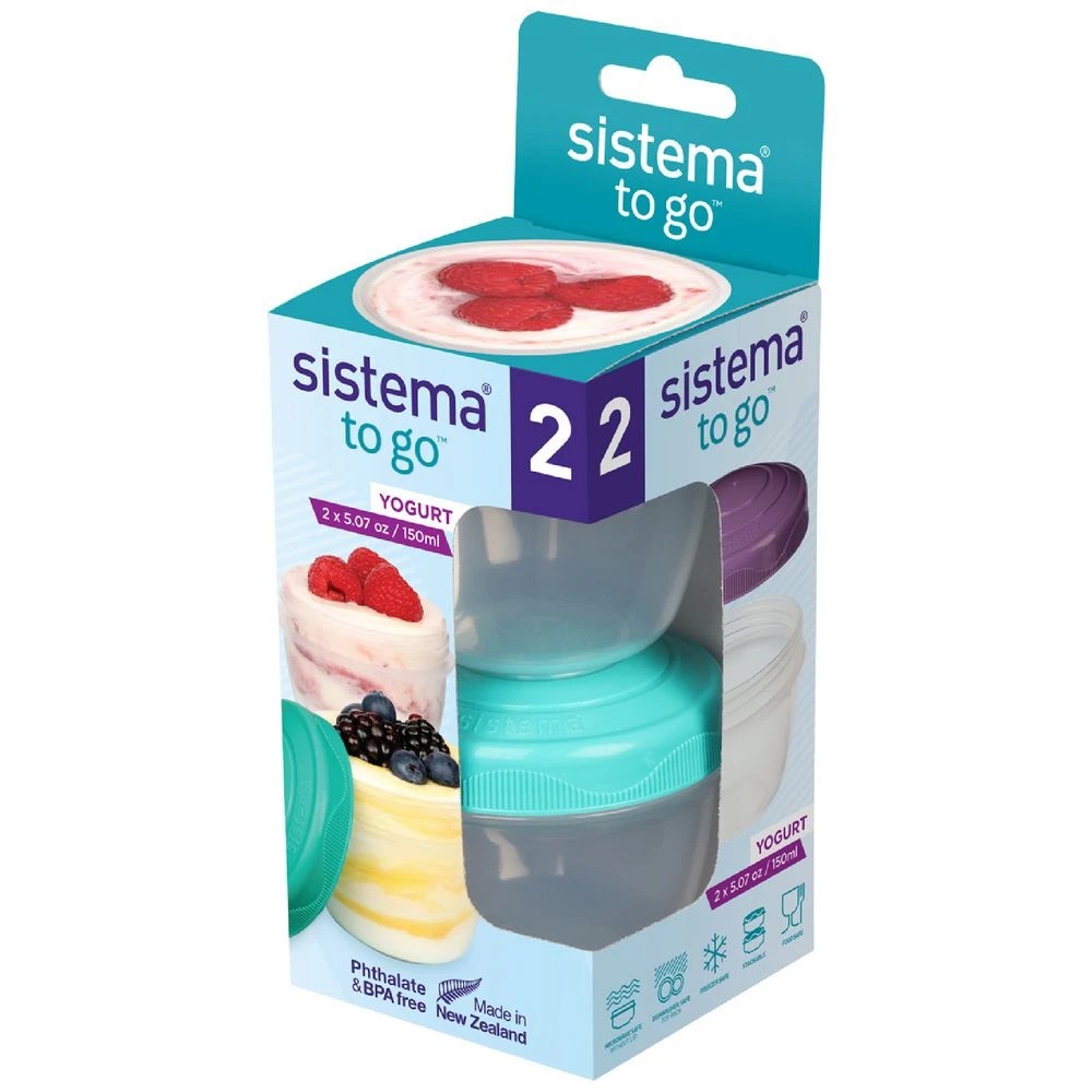 2 Sistema Yogurt To Go Pot 2 Pack, 2 of 2