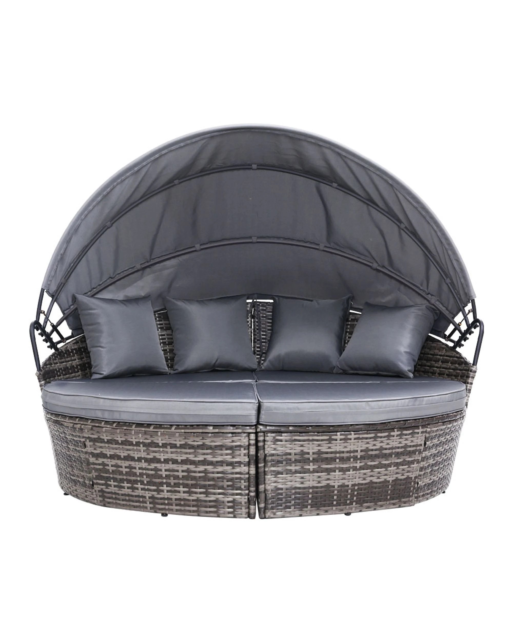 2 Gardeon Sun Lounge Setting Wicker Lounger Day Bed Outdoor Furniture Patio
 - Grey, 2 of 3