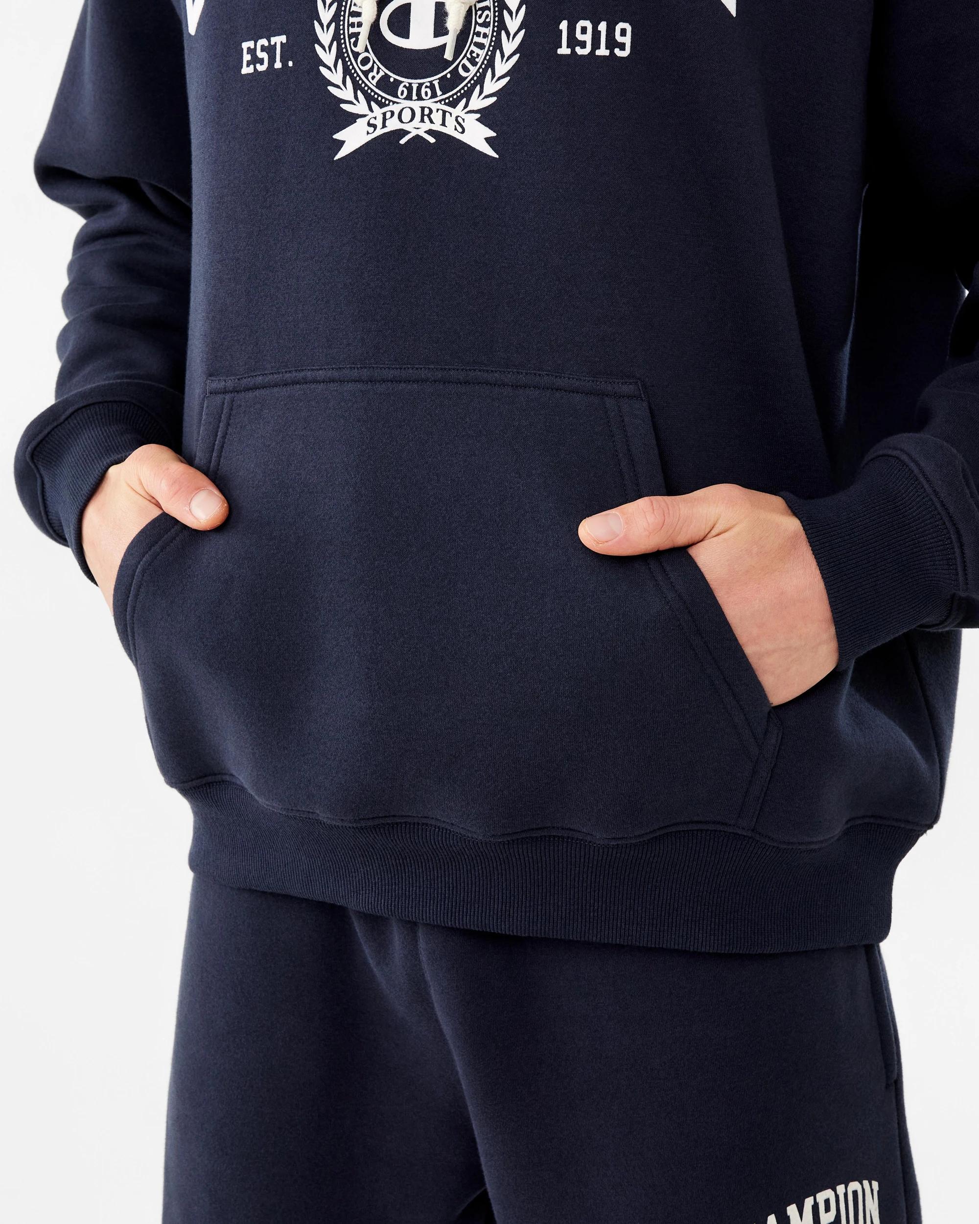 8 Champion Varsity Mens Hoodie Navy, 8 of 9