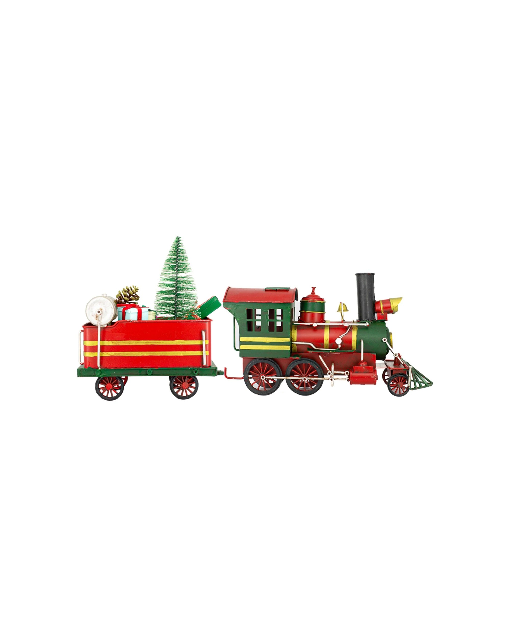 1 BOYLE Metal Display Christmas Train And Wagon Ornament Home Decor 56cm - Multi, 1 of 5