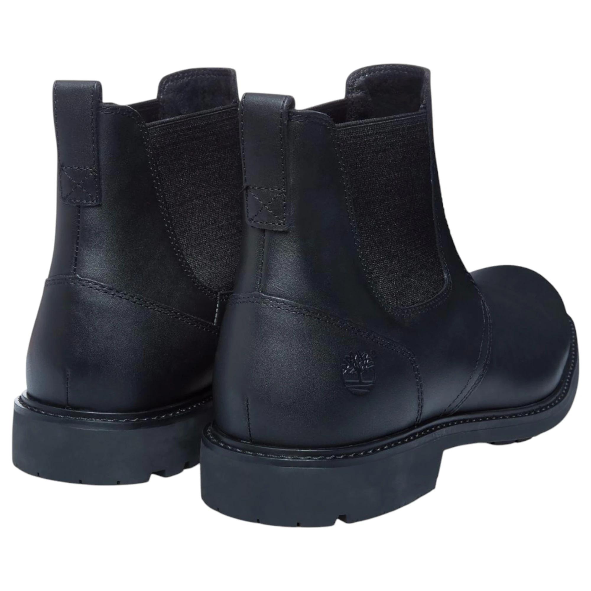 3 Timberland Mens Stormbucks Mid Chelsea Slip On Black Boot BLACK, 3 of 6