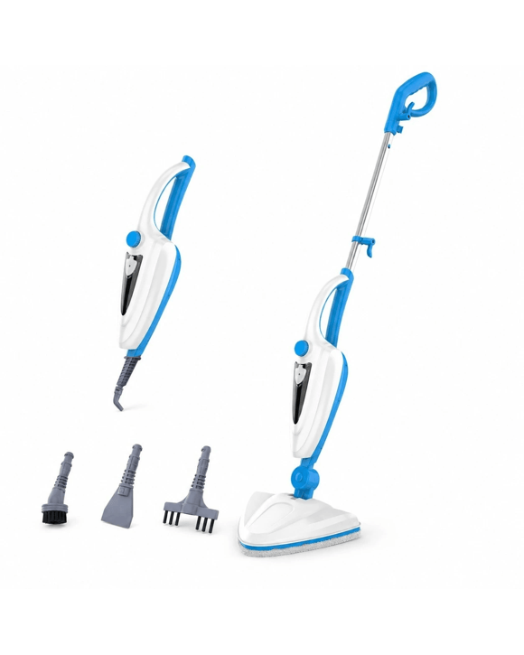 MyGenie Vortex 10-in-1 Steam Mop, 1400W Multi-Surface Cleaner & Handheld Steamer - Blue / White