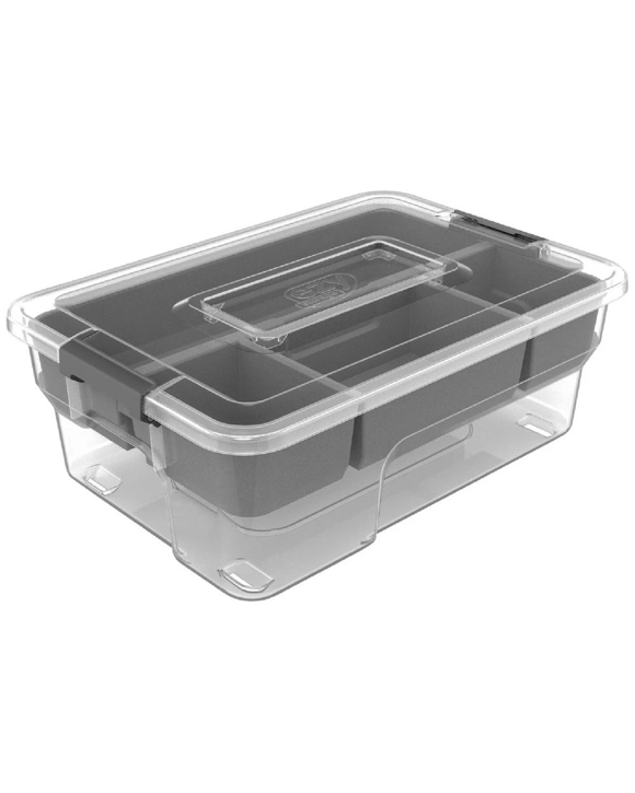 Ezy Storage 5L Sort It Storage Container Transparent Grey
