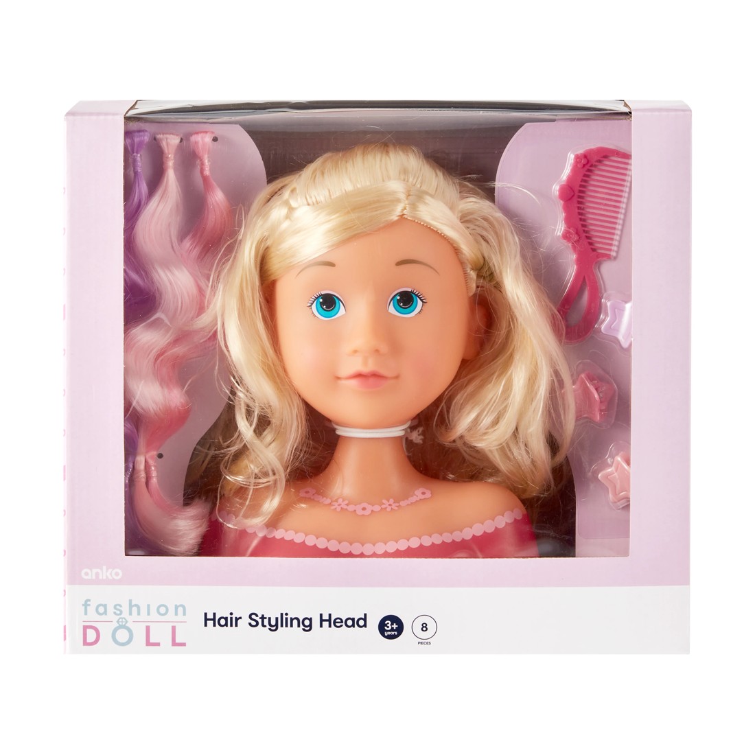 6 8 Piece Fashion Doll: Hair Styling Head, 6 of 7