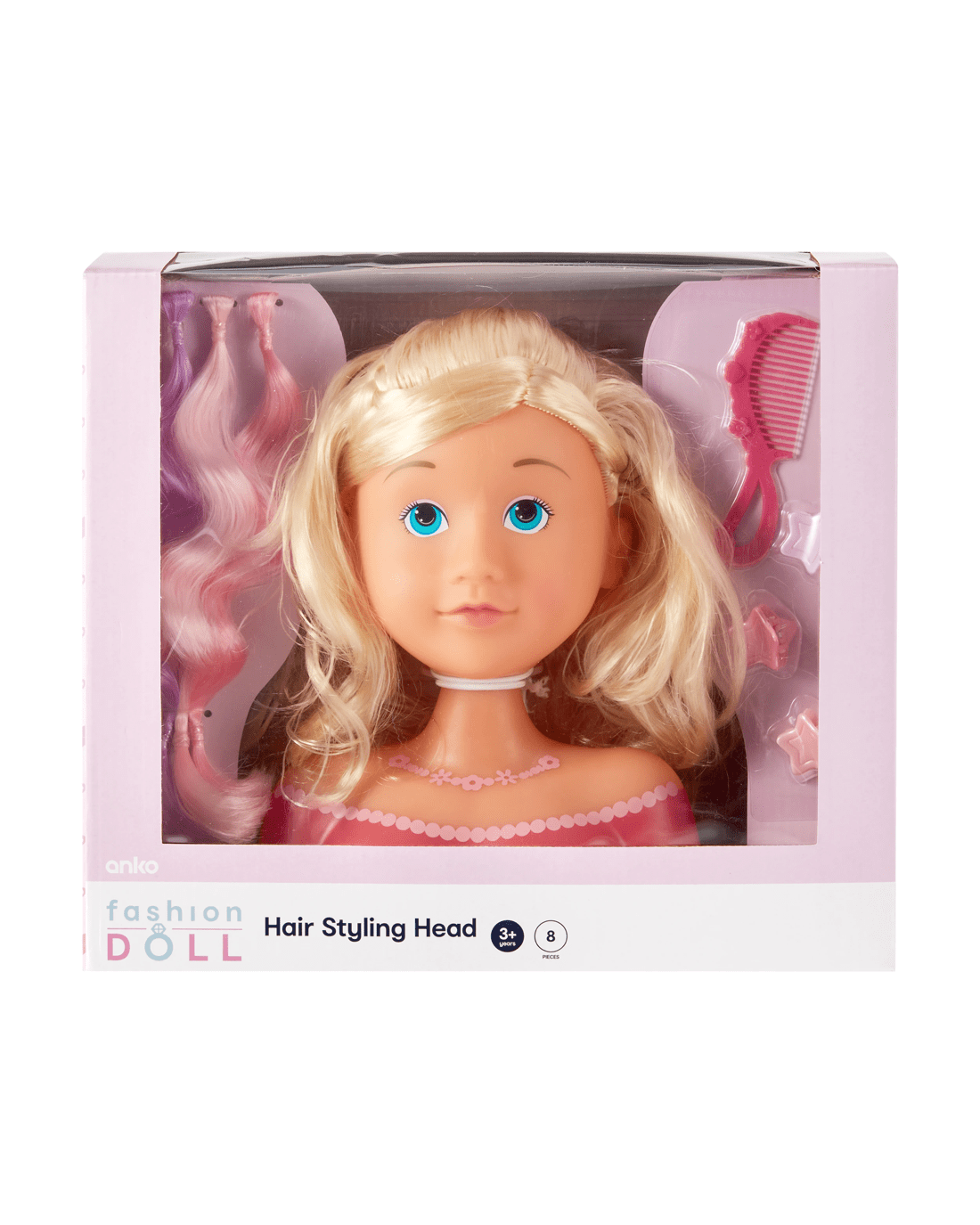 6 8 Piece Fashion Doll: Hair Styling Head, 6 of 7