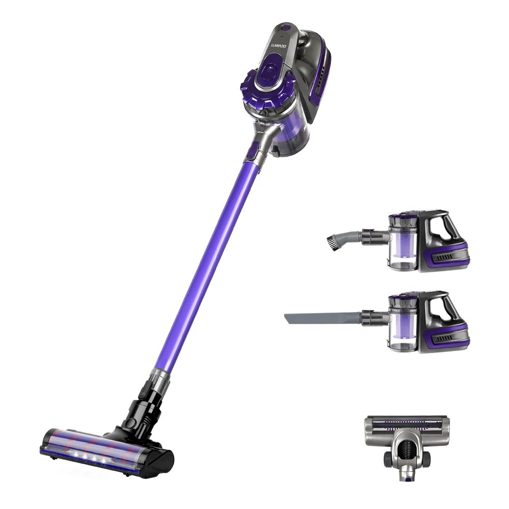 1 Devanti Stick Vacuum Cleaner Cordless Roller Brush 150W Purple - Purple, 1 of 6