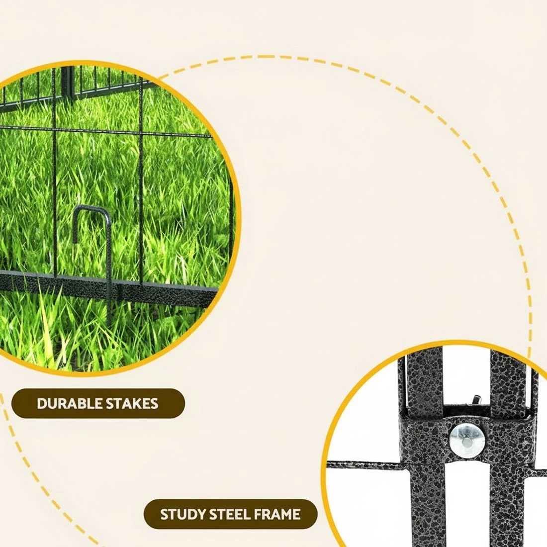 5 i.Pet Dog Kennel Extra Large House Outdoor Playpen Pet Puppy Metal Backyard - Black, 5 of 5