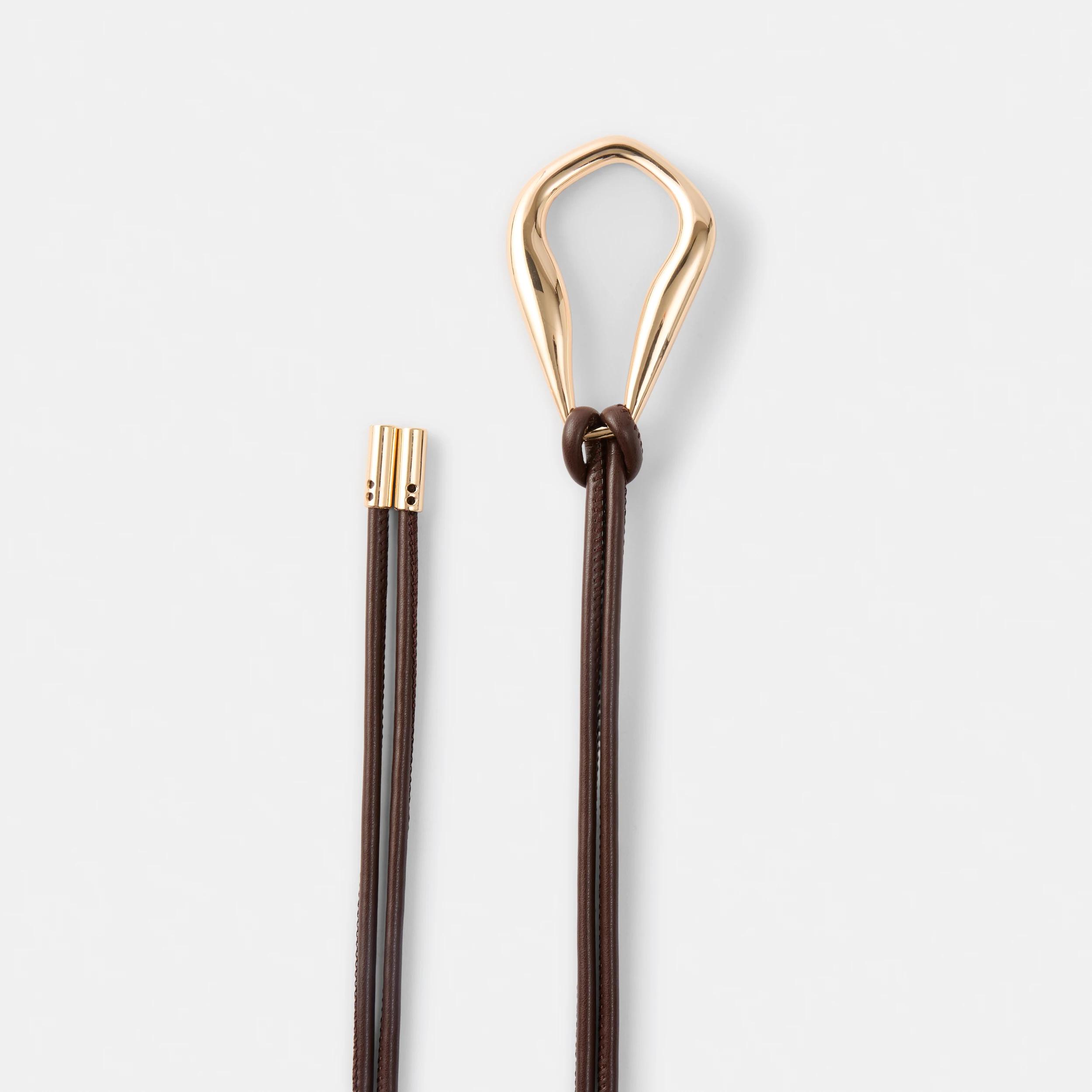 2 Tie Waist Belt Choc Plum, 2 of 4