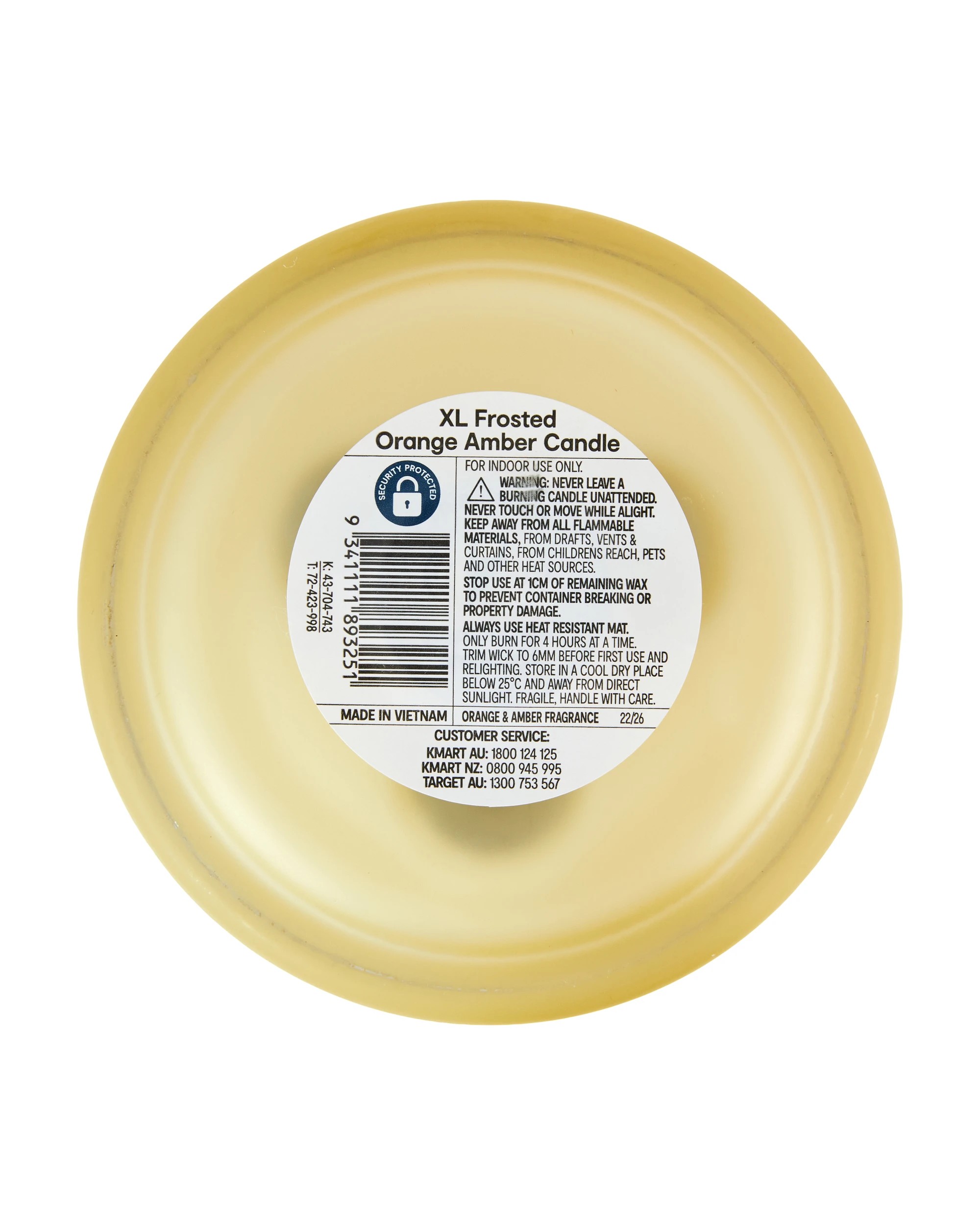 5 XL Frosted Orange Amber Candle, 5 of 5
