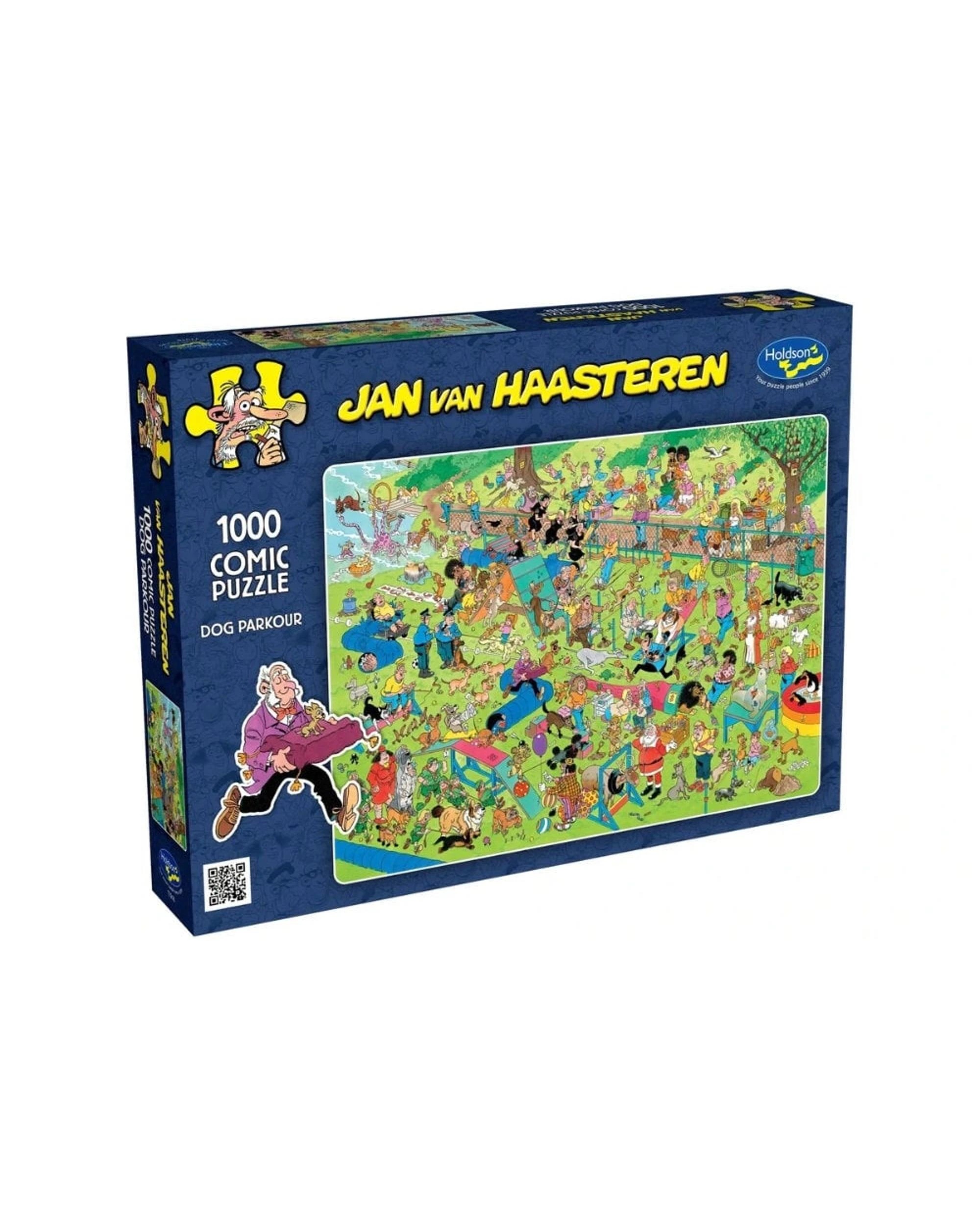 1 Jan Van Haasteren Dog Parkour 1000 Piece Jigsaw Puzzle, 1 of 3