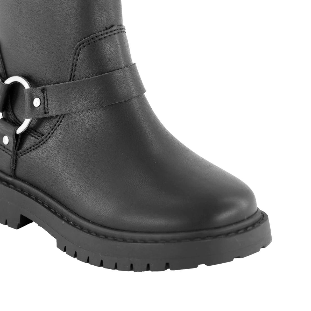 4 Junior Biker Boots Black, 4 of 4