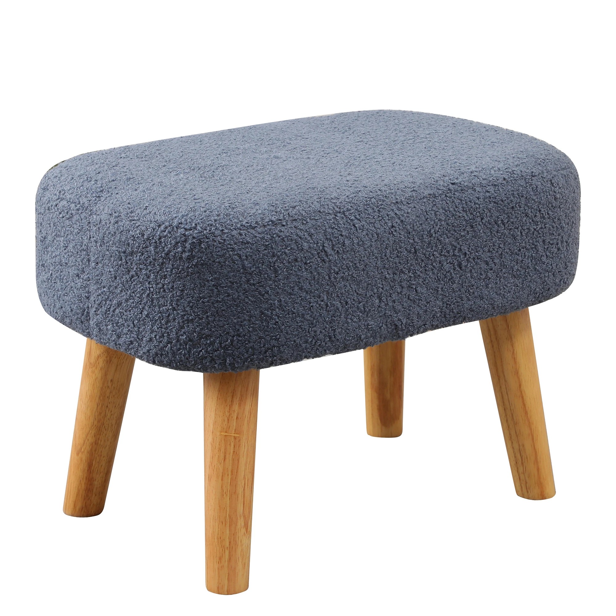 4 Levede Rocking Chair Blue With Cushion & Stool, 4 of 7