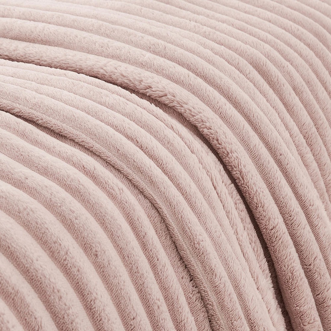 4 Plush Ribbed Blanket - Queen/King Bed, Pink, 4 of 6