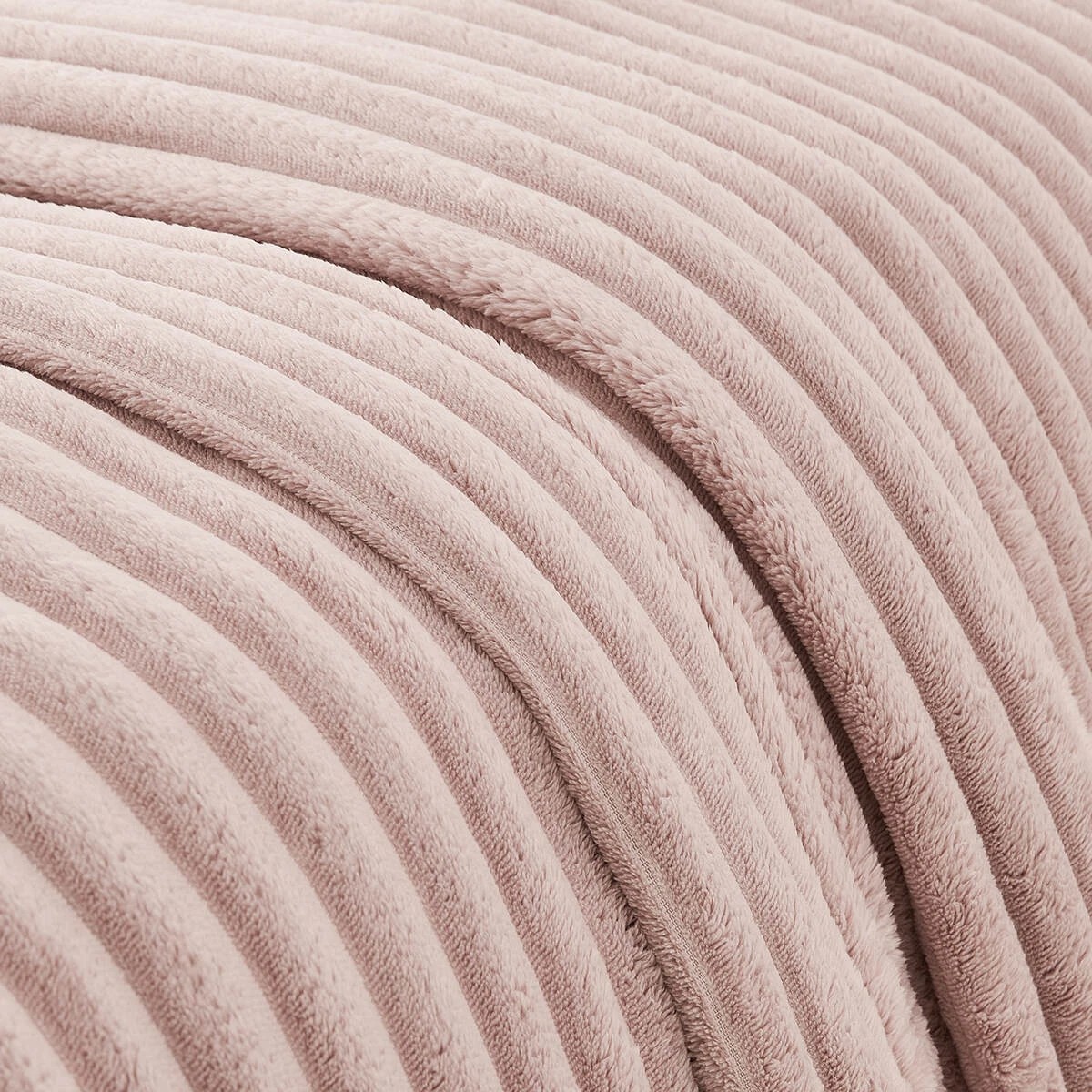 4 Plush Ribbed Blanket - Queen/King Bed, Pink, 4 of 6