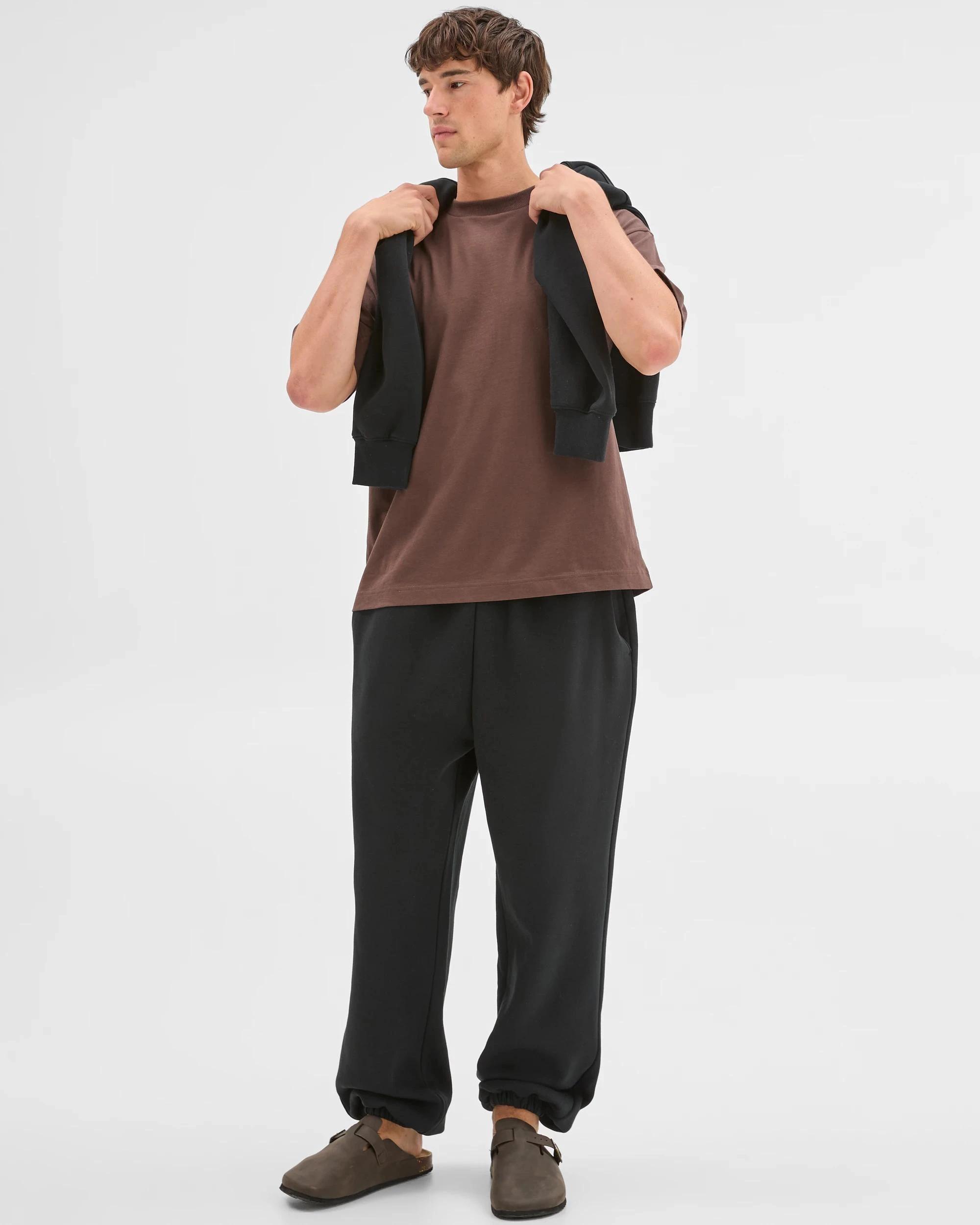 2 Commons Australian Cotton Blend Heavyweight Cuffed Trackpants BLACK, 2 of 6